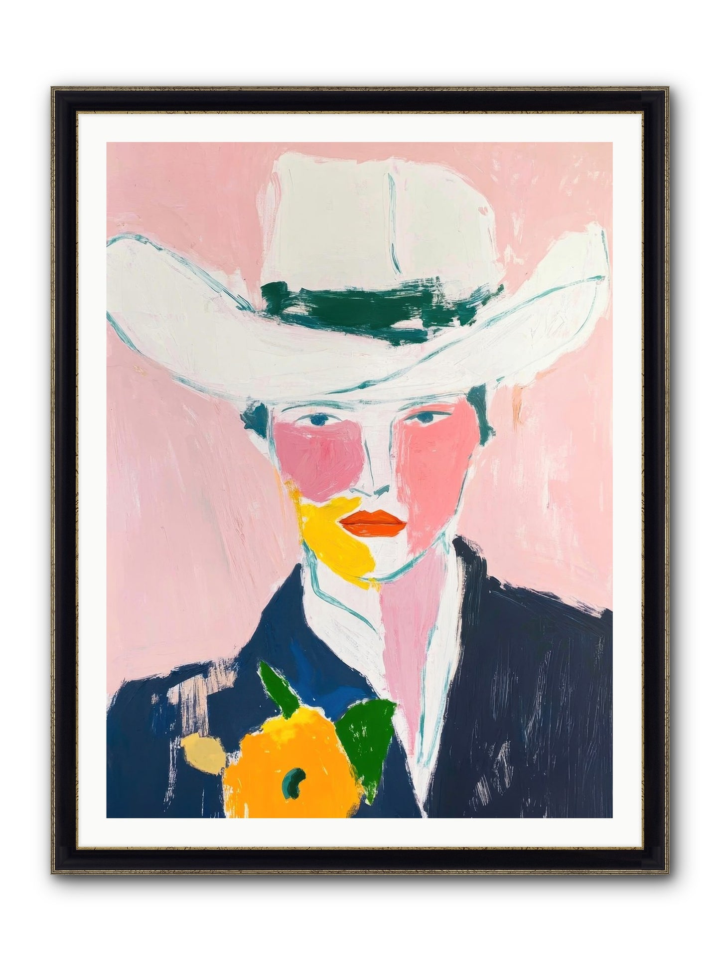 Rodeo Roots Framed Print - Black & Gold 36x48