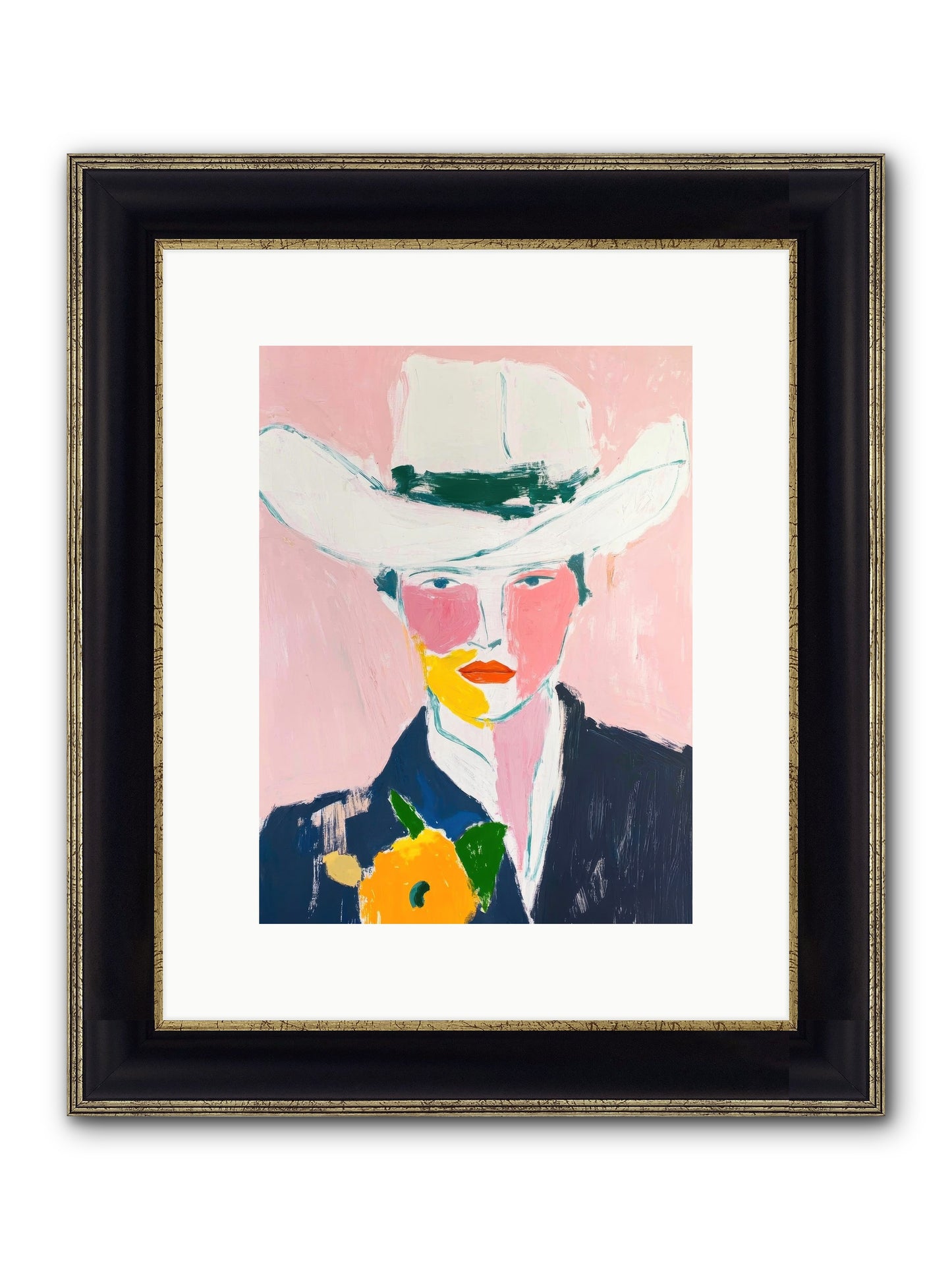 Rodeo Roots Framed Print - Black & Gold 9x12