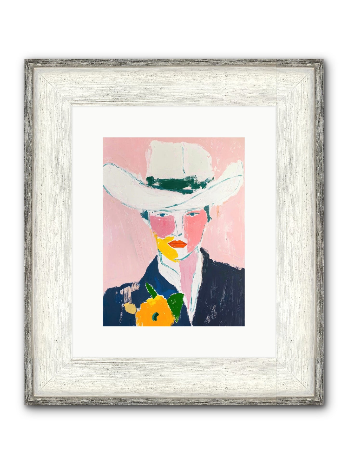 Rodeo Roots Framed Print - Driftwood White 9x12