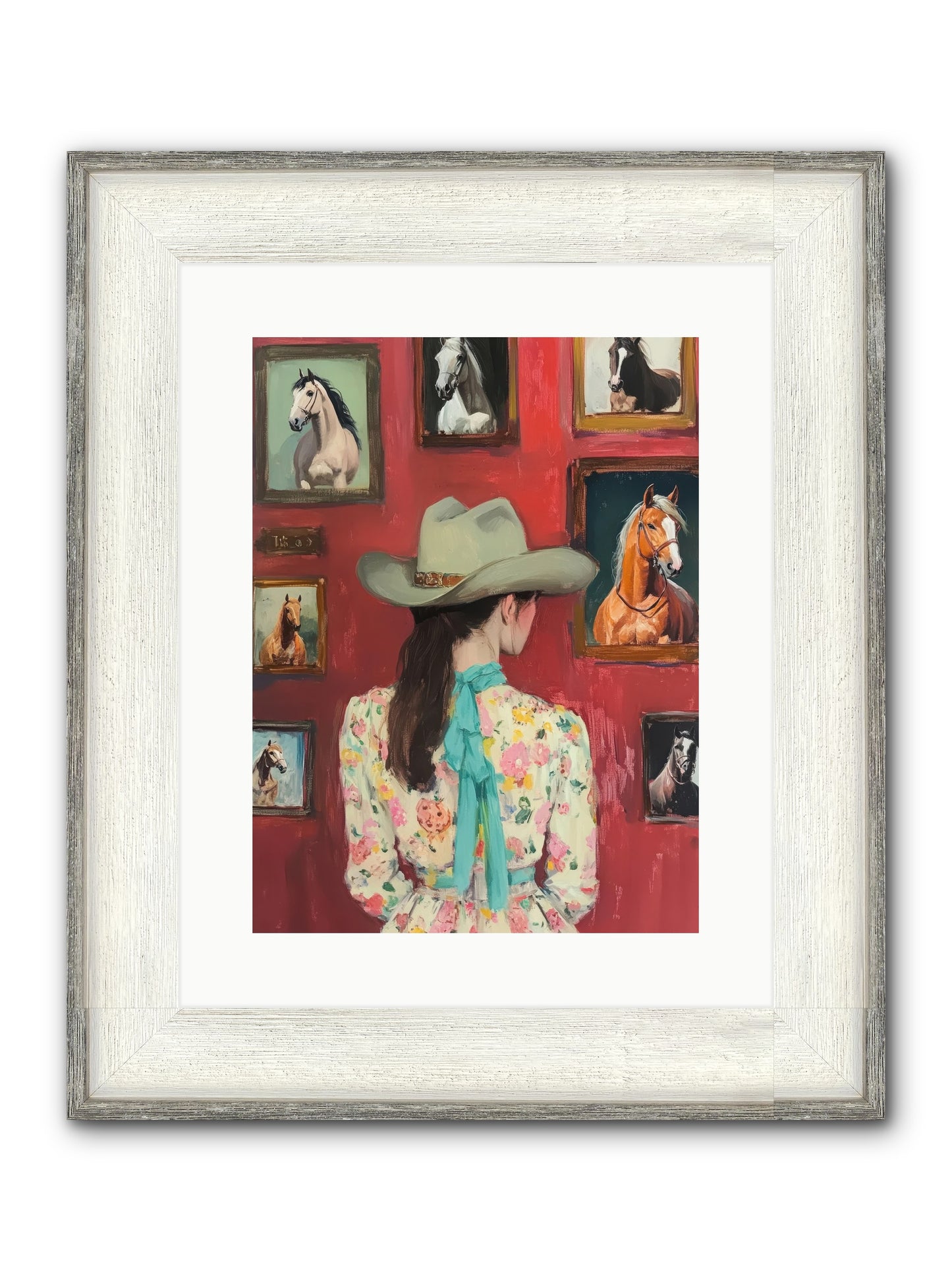 Rodeo Sweetheart Framed Print - Driftwood White 12x16