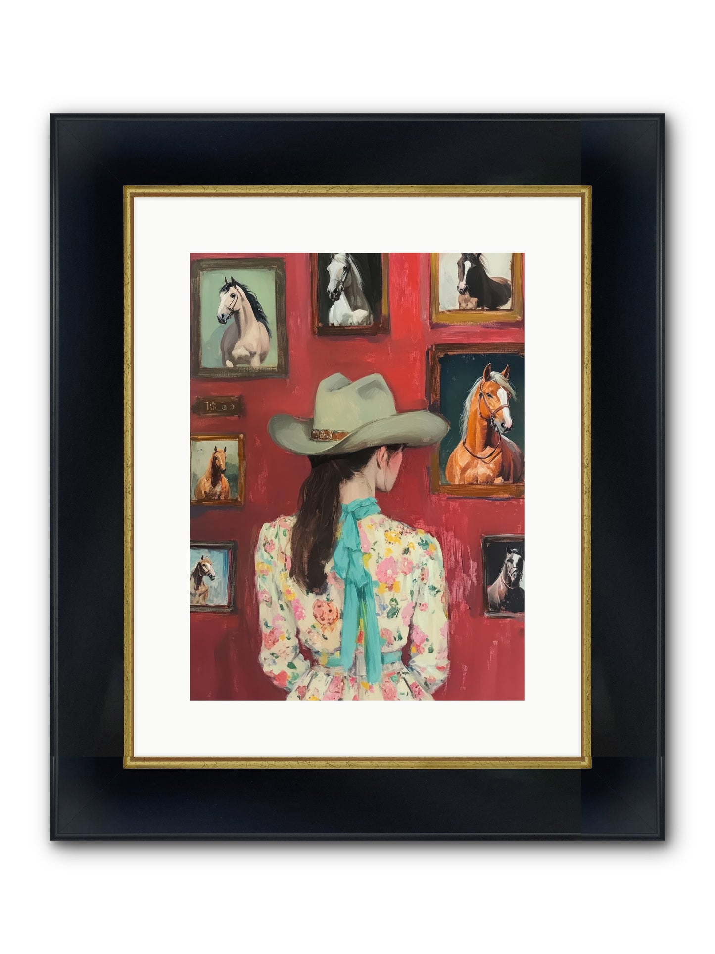 Rodeo Sweetheart Framed Print - Wide Black w/Gold 12x16
