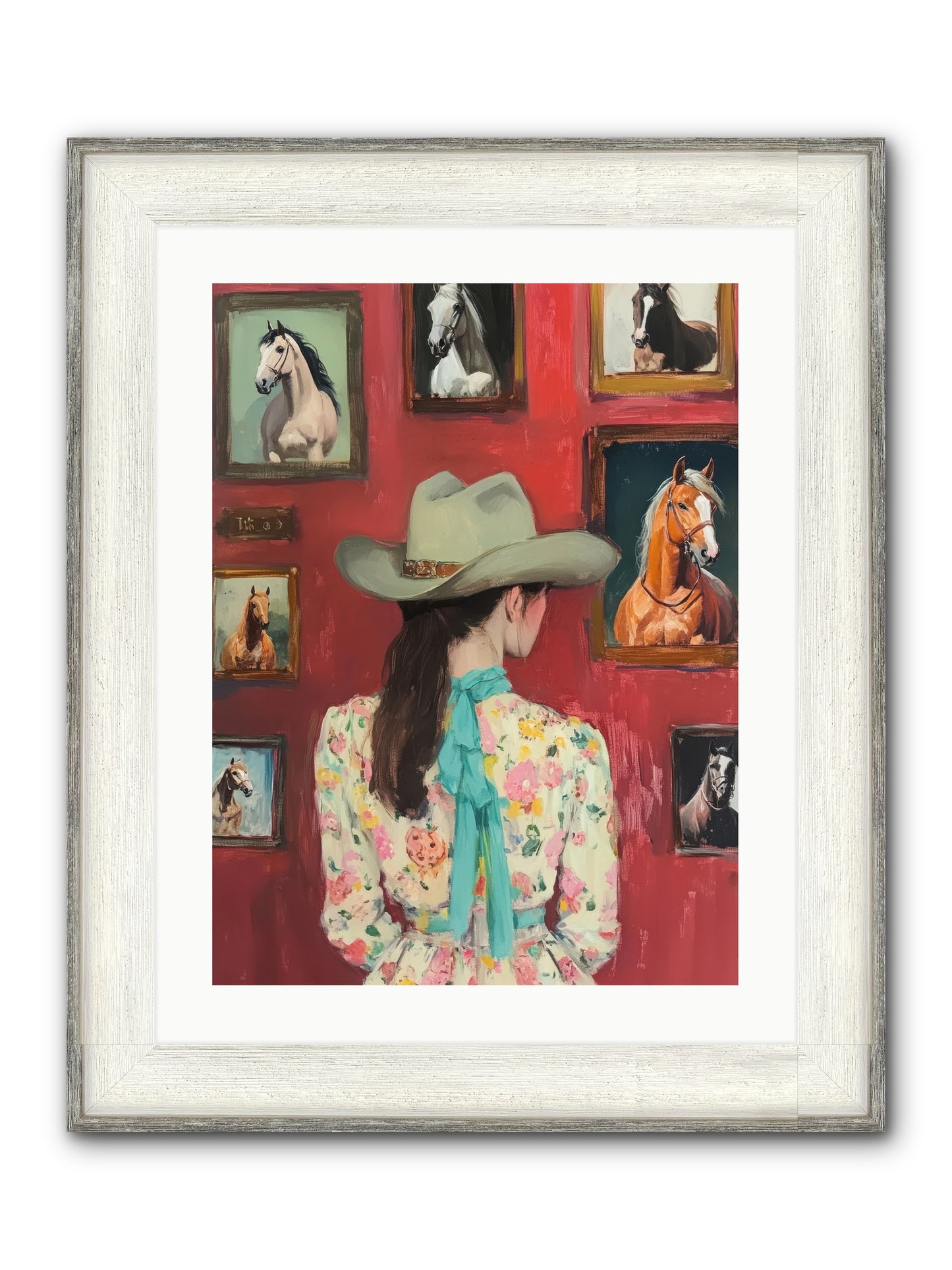 Rodeo Sweetheart Framed Print - Driftwood White 18x24