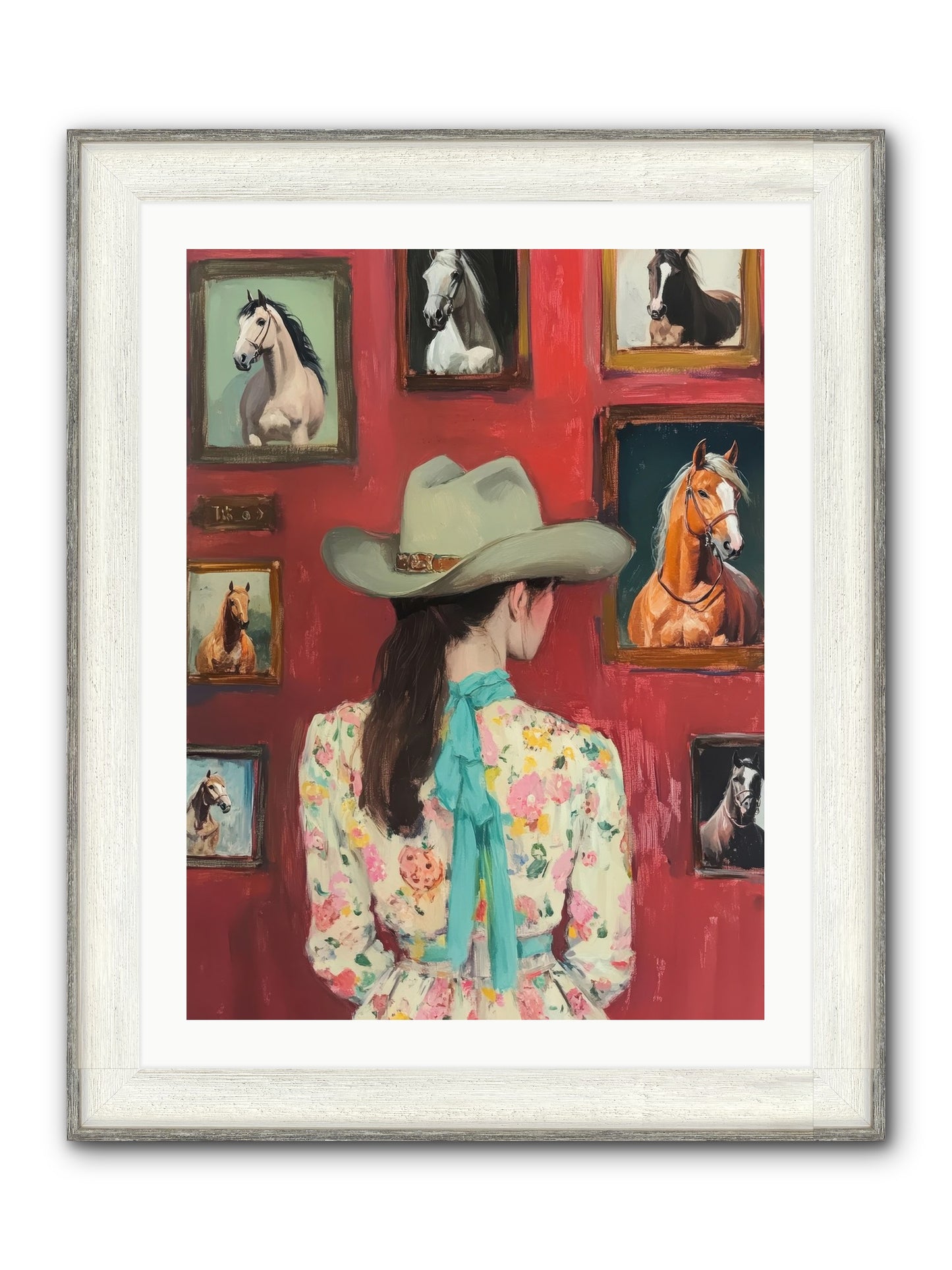 Rodeo Sweetheart Framed Print - Driftwood White 24x32
