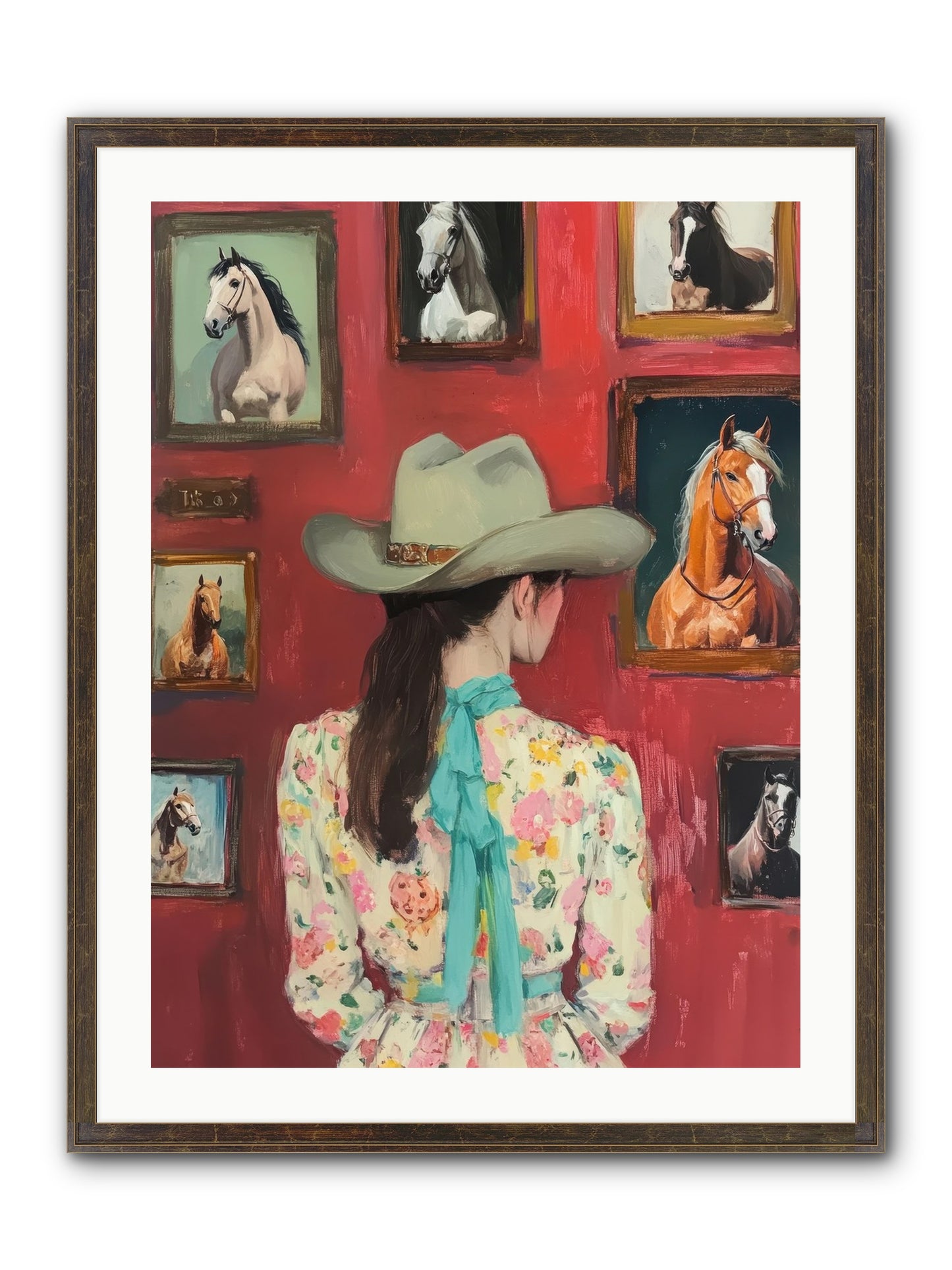 Rodeo Sweetheart Framed Print - Slimwoods Black/Gold 24x32