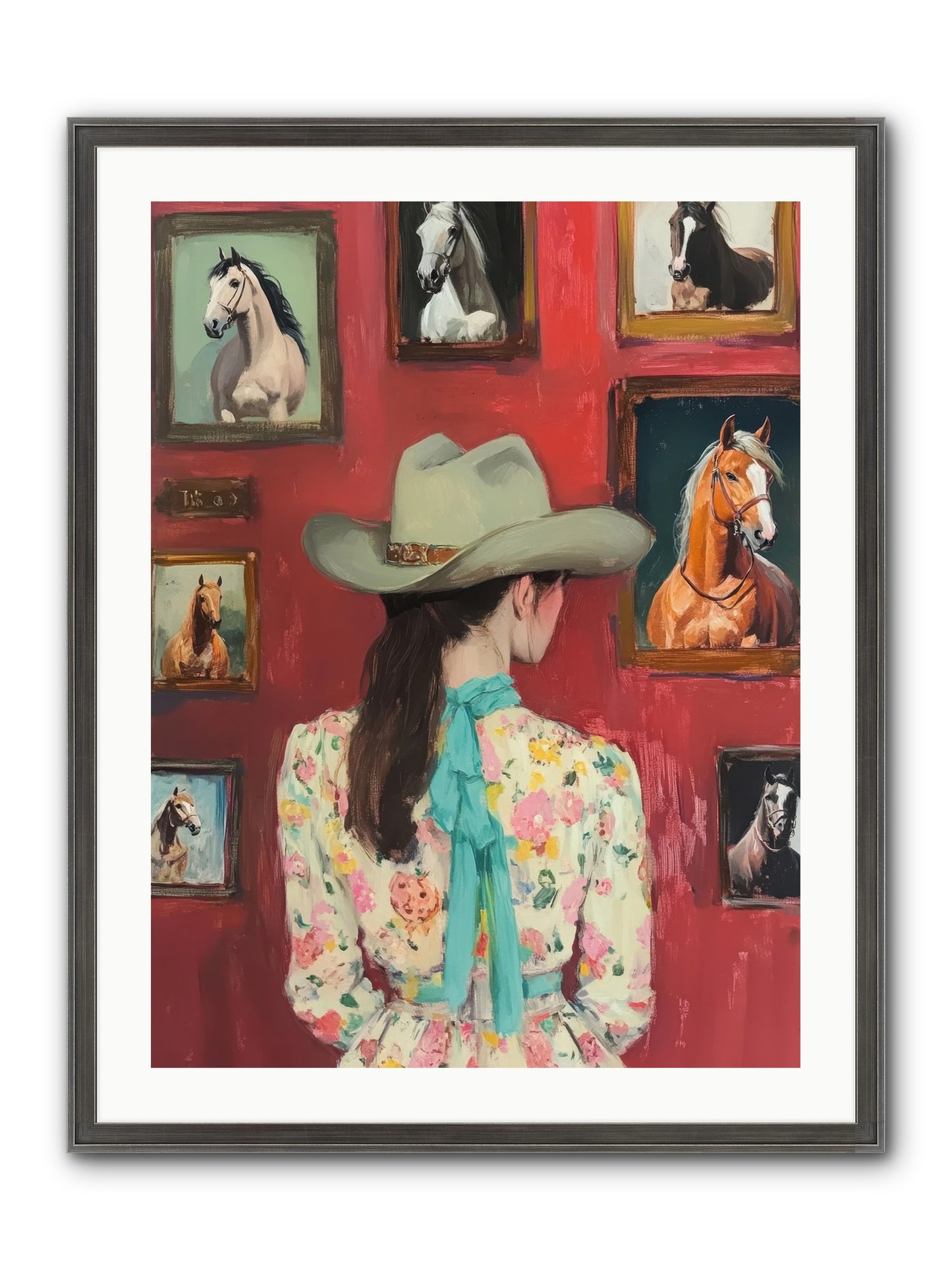 Rodeo Sweetheart Framed Print - Slimwoods Black/Silver 24x32