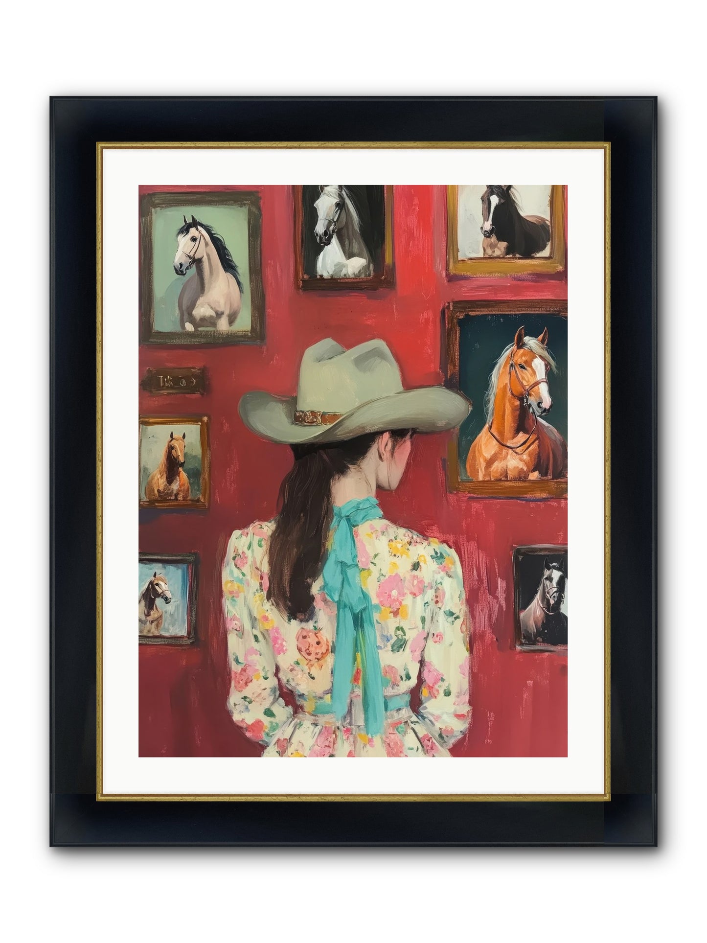 Rodeo Sweetheart Framed Print - Wide Black w/Gold 24x32