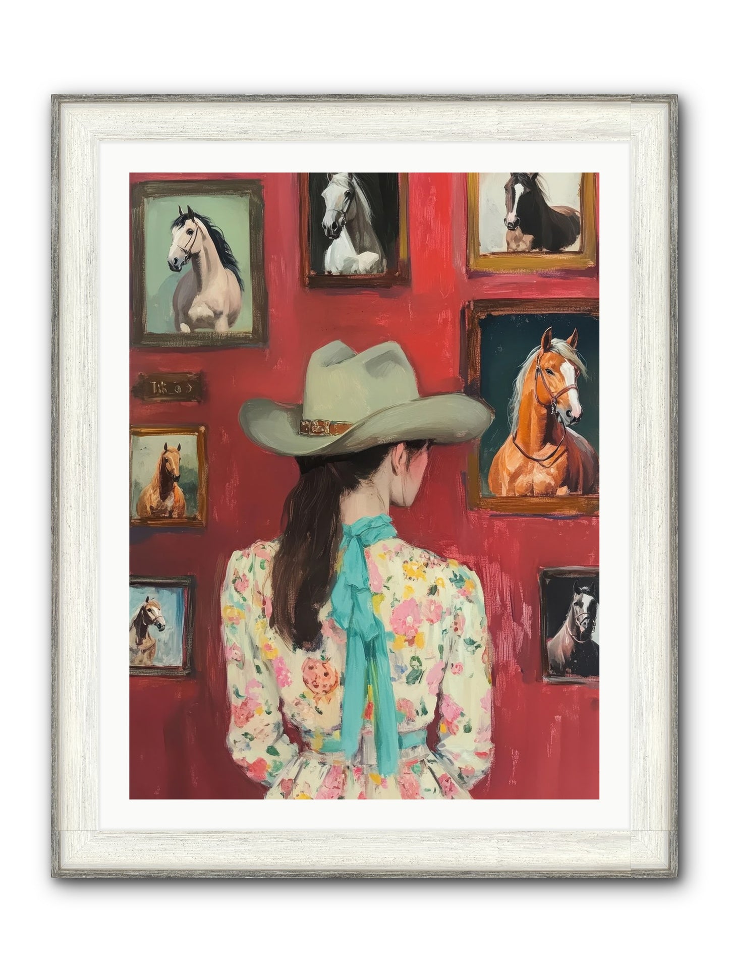 Rodeo Sweetheart Framed Print - Driftwood White 30x40