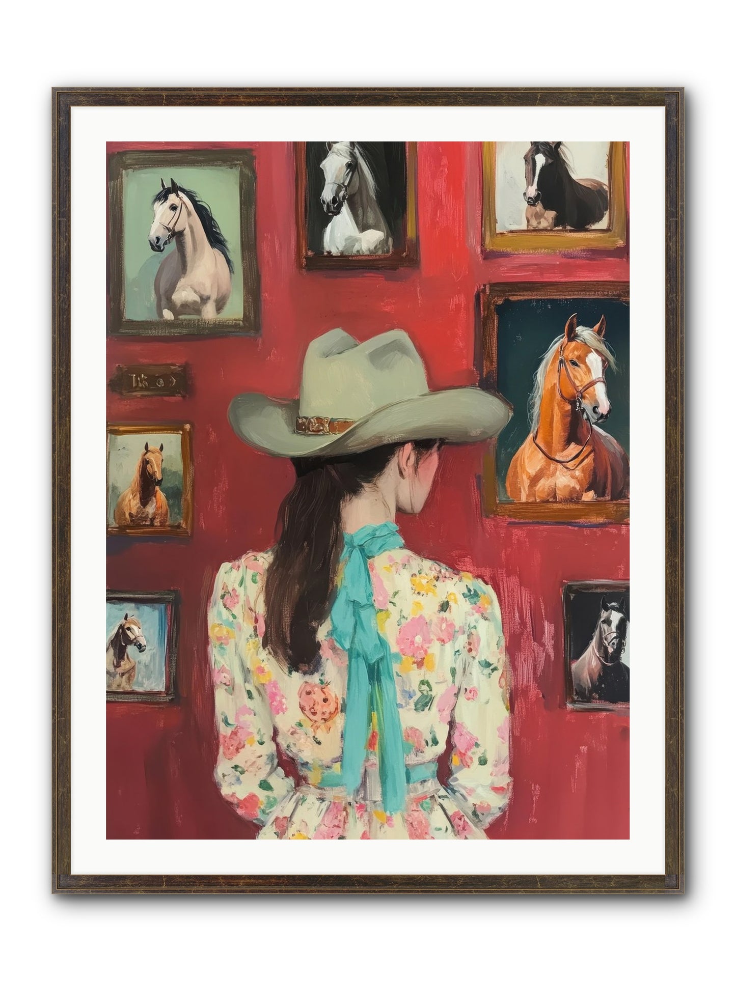 Rodeo Sweetheart Framed Print - Slimwoods Black/Gold 30x40