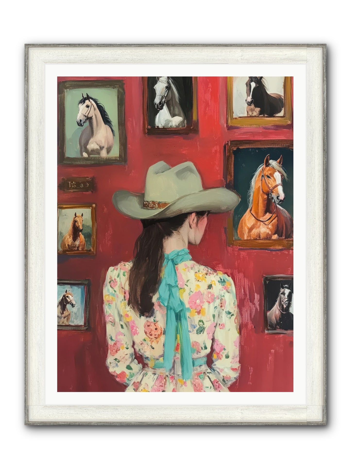 Rodeo Sweetheart Framed Print - Driftwood White 36x48