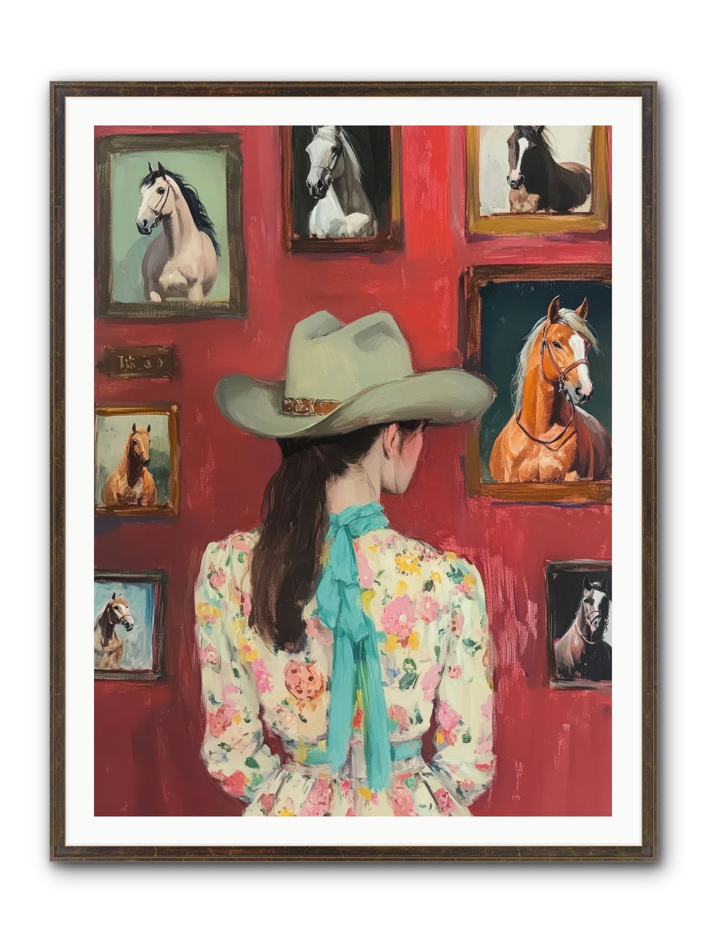 Rodeo Sweetheart Framed Print - Slimwoods Black/Gold 36x48