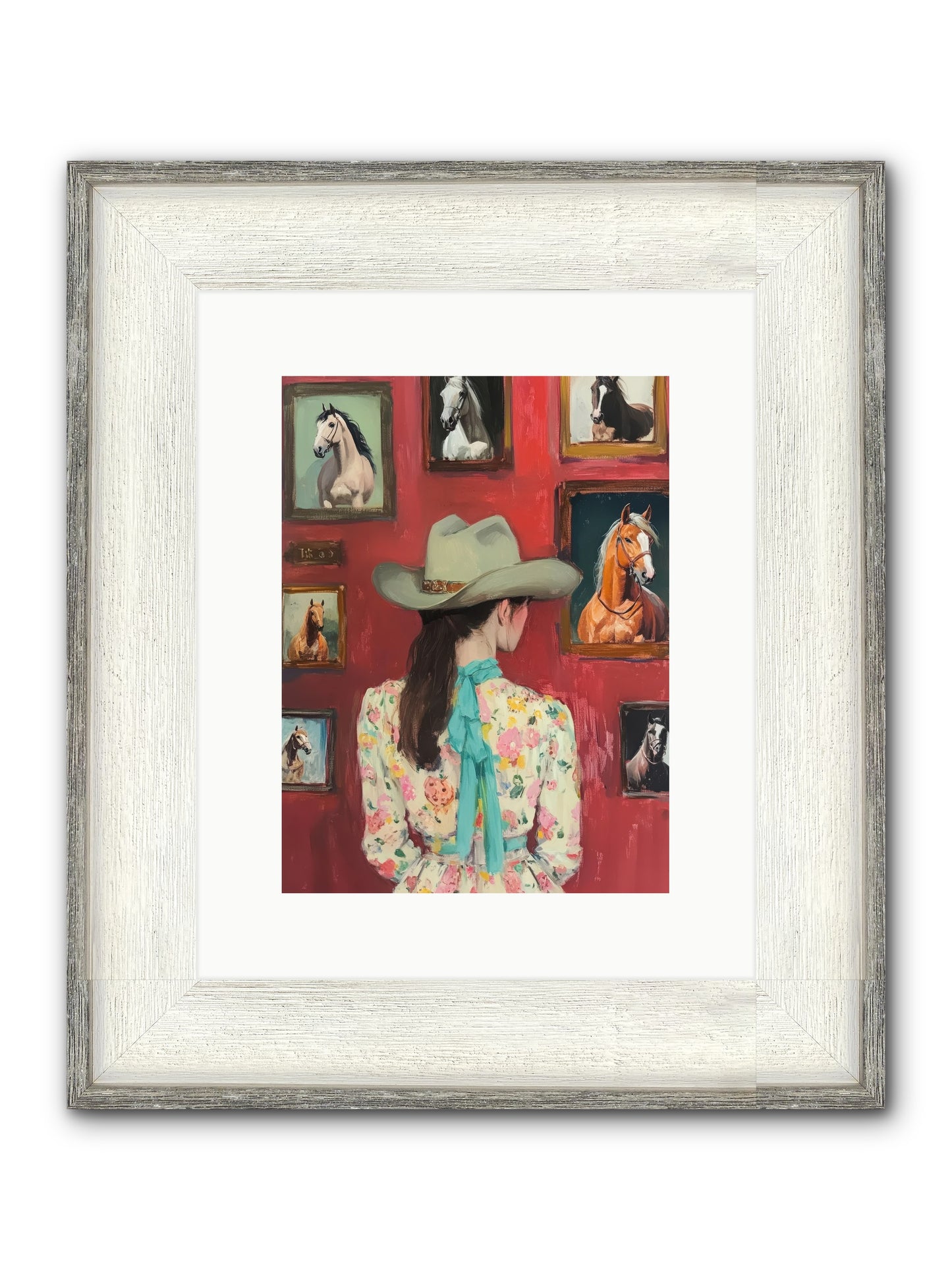 Rodeo Sweetheart Framed Print - Driftwood White 9x12
