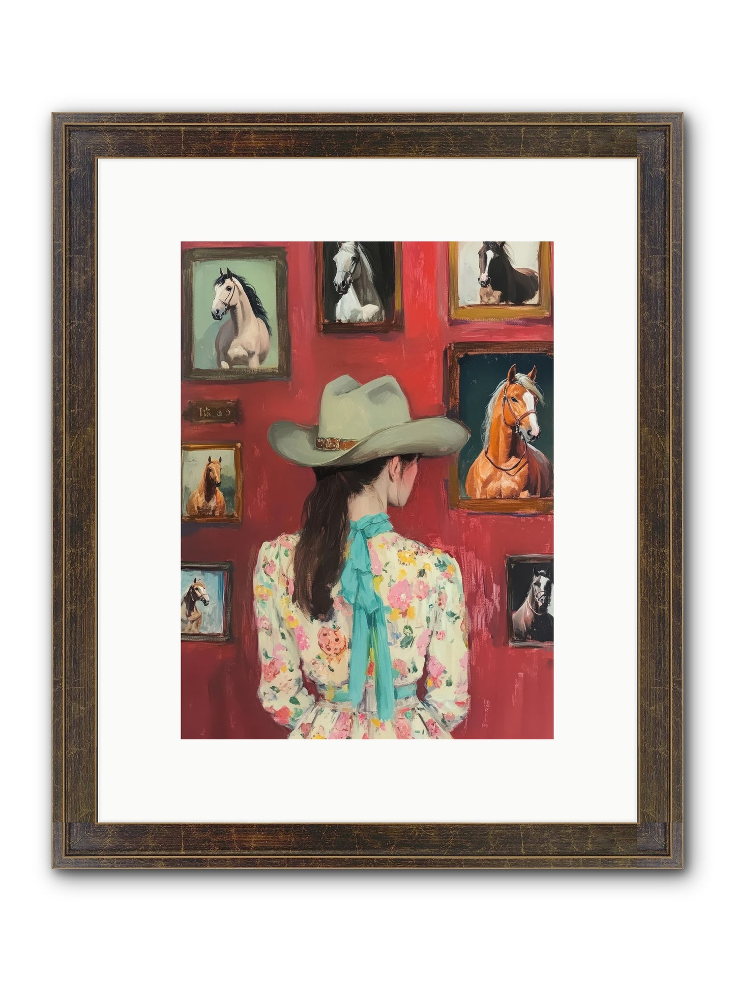 Rodeo Sweetheart Framed Print - Slimwoods Black/Gold 9x12