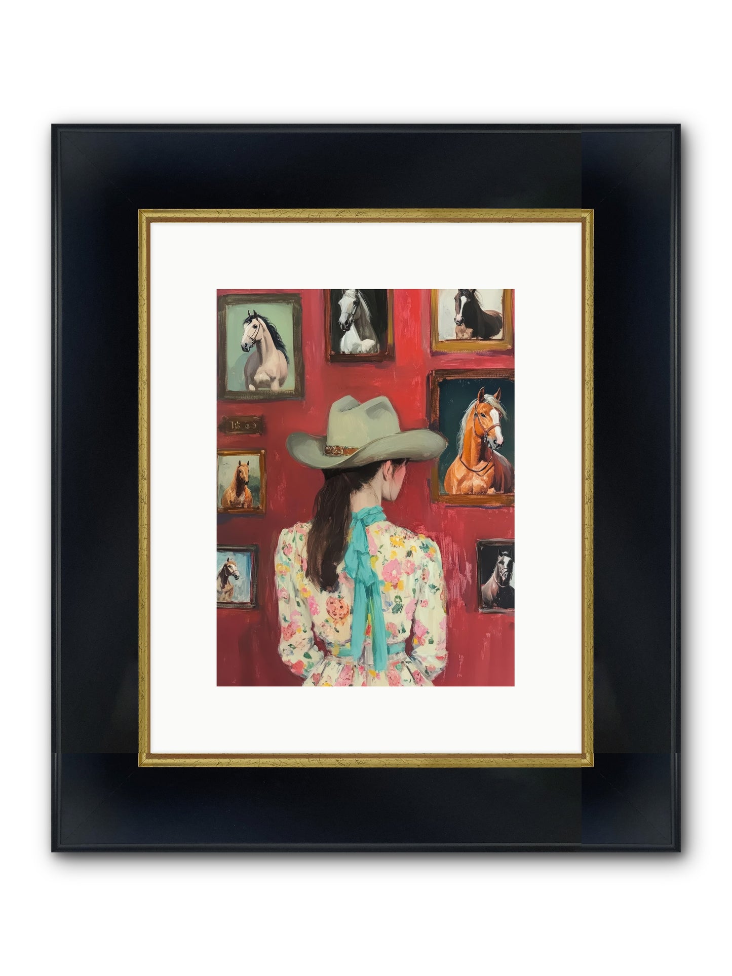 Rodeo Sweetheart Framed Print - Wide Black w/Gold 9x12
