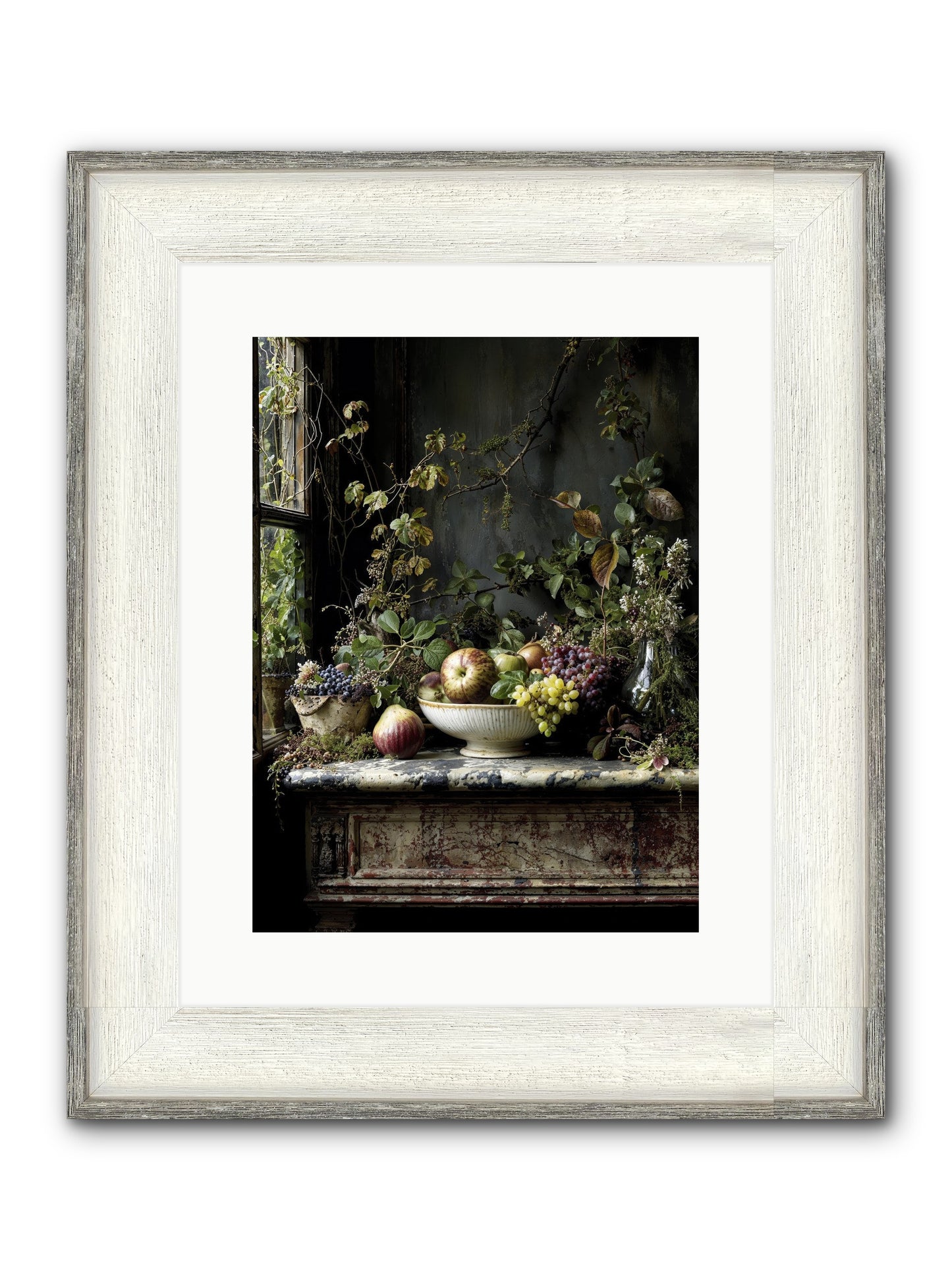 Romance Finds Its Season Framed Print - Driftwood White 12x16