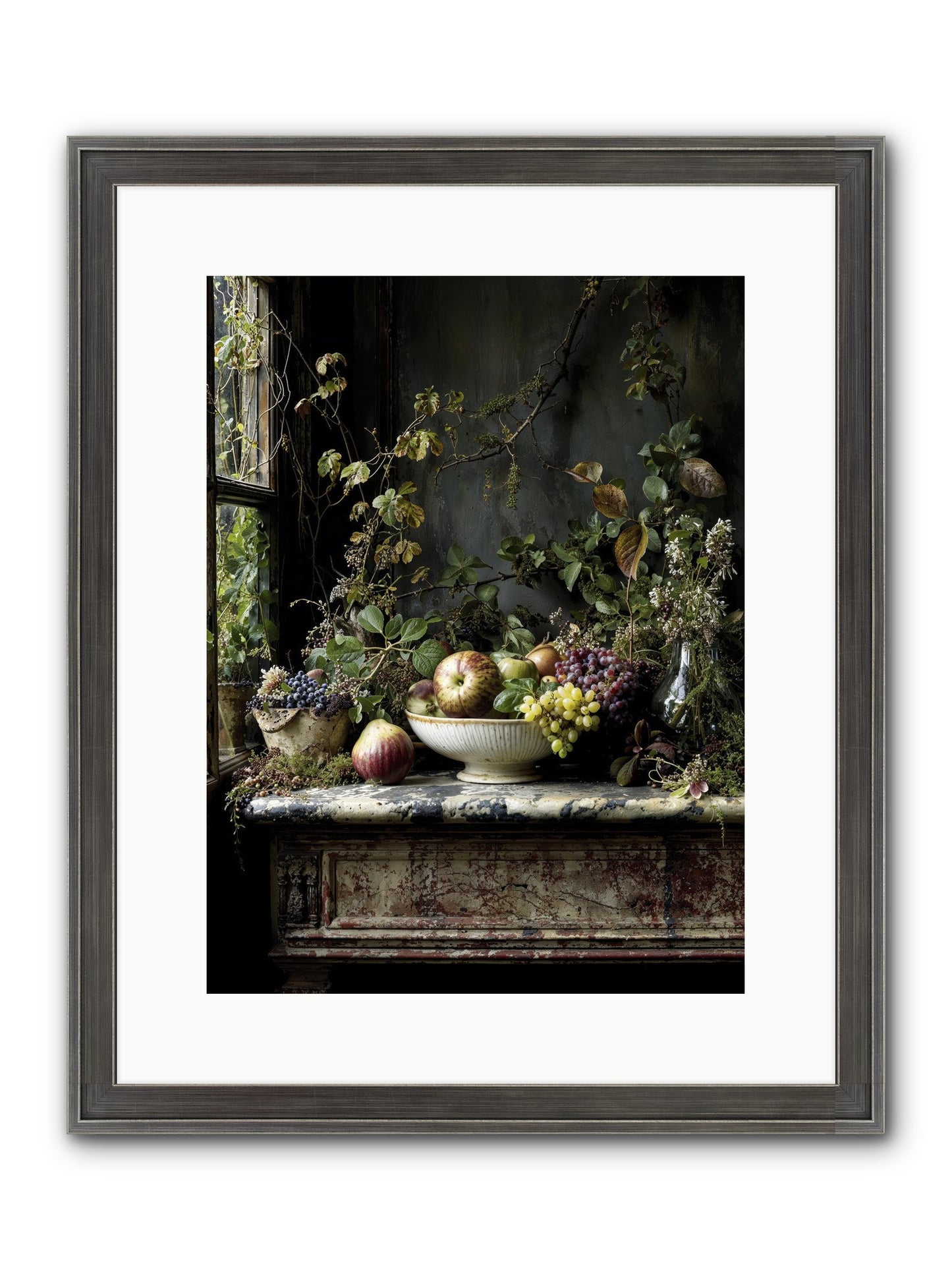 Romance Finds Its Season Framed Print - Slimwoods Black/Silver 12x16