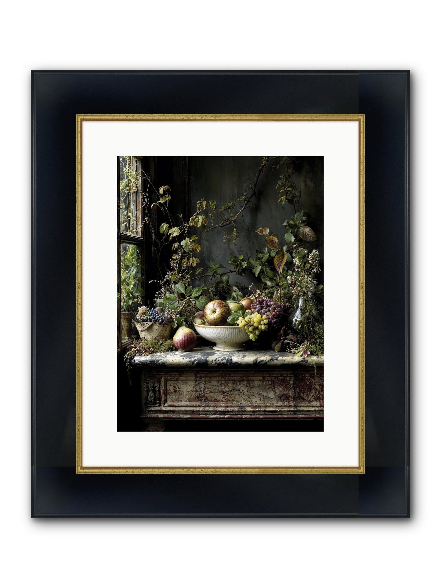 Romance Finds Its Season Framed Print - Wide Black w/Gold 12x16