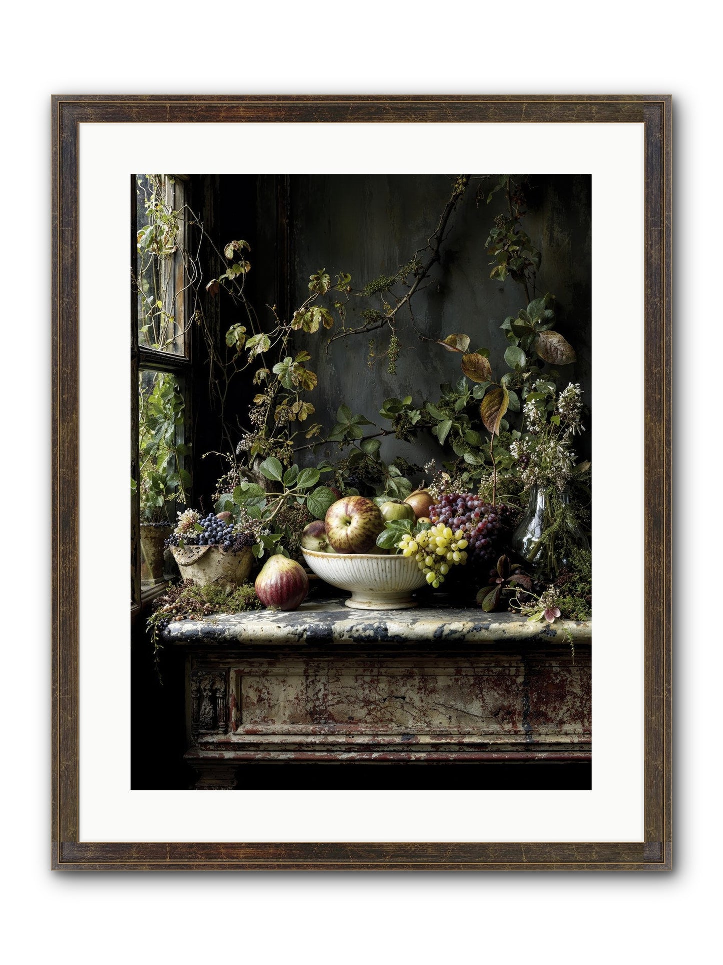 Romance Finds Its Season Framed Print - Slimwoods Black/Gold 18x24