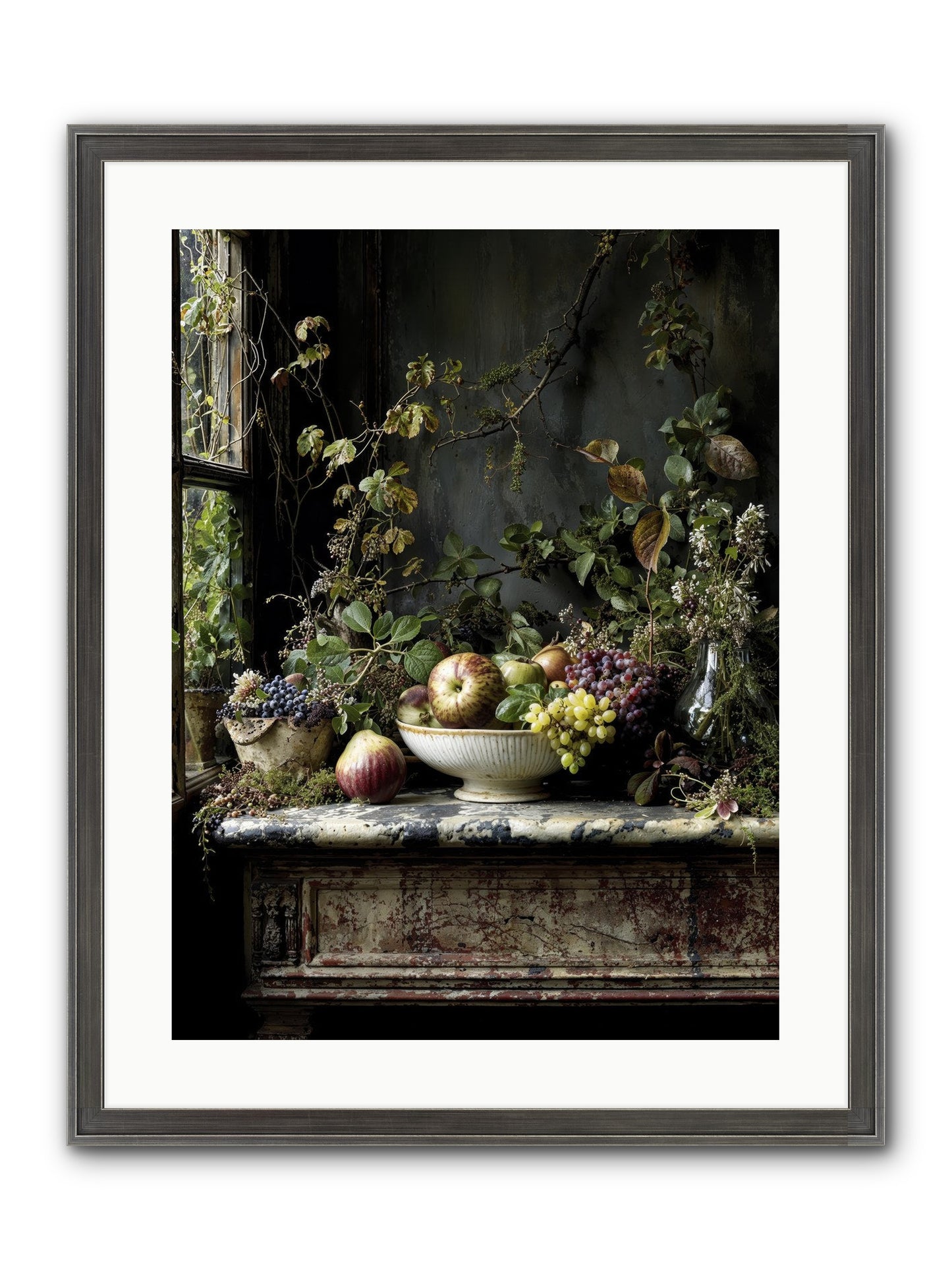 Romance Finds Its Season Framed Print - Slimwoods Black/Silver 18x24