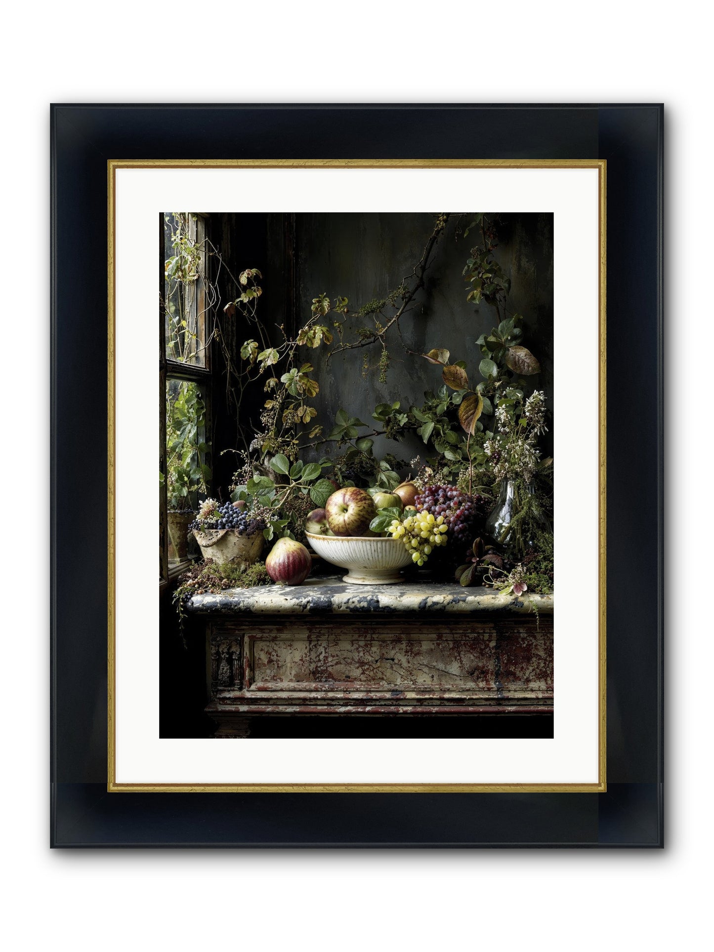 Romance Finds Its Season Framed Print - Wide Black w/Gold 18x24