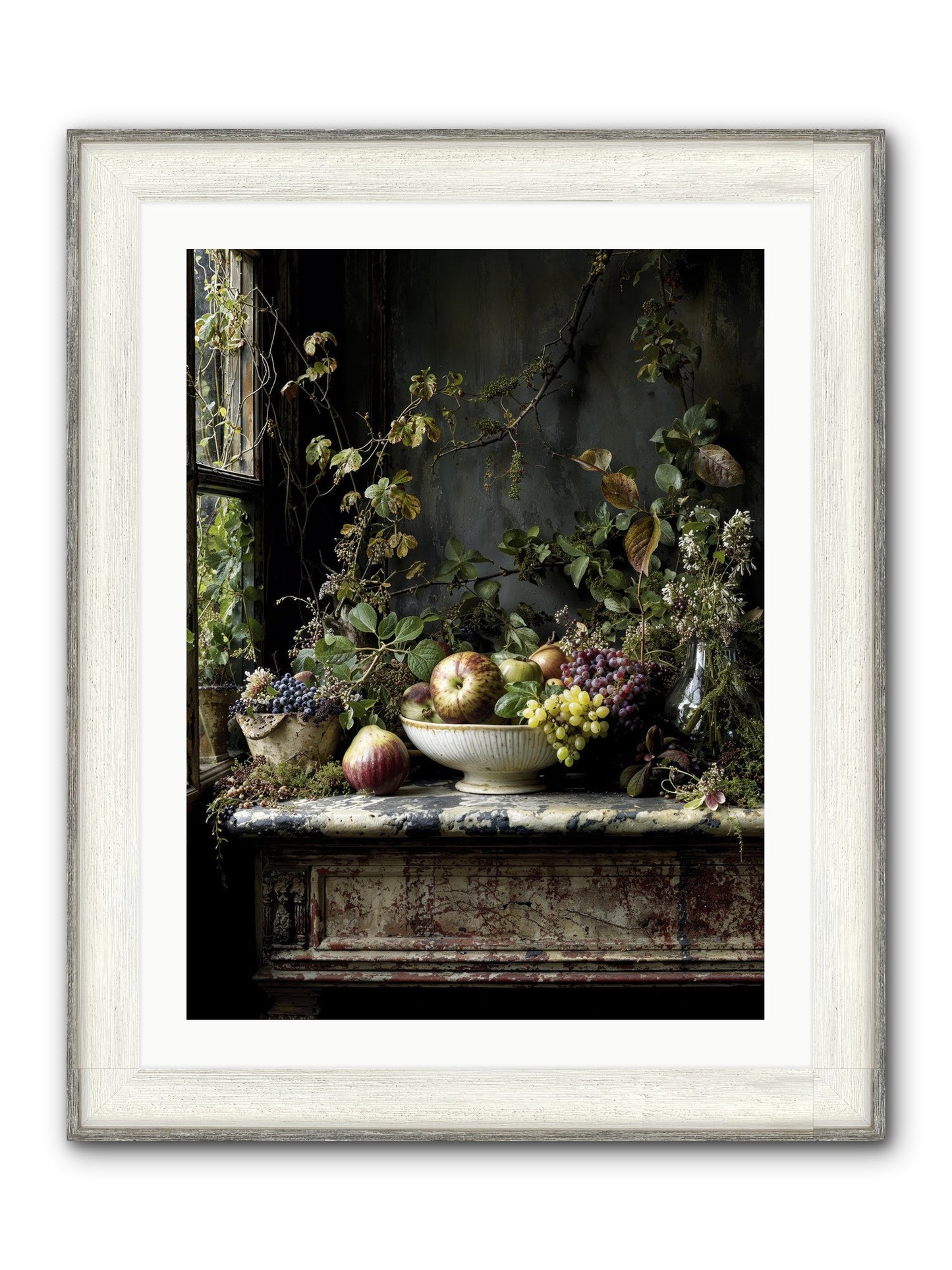 Romance Finds Its Season Framed Print - Driftwood White 24x32