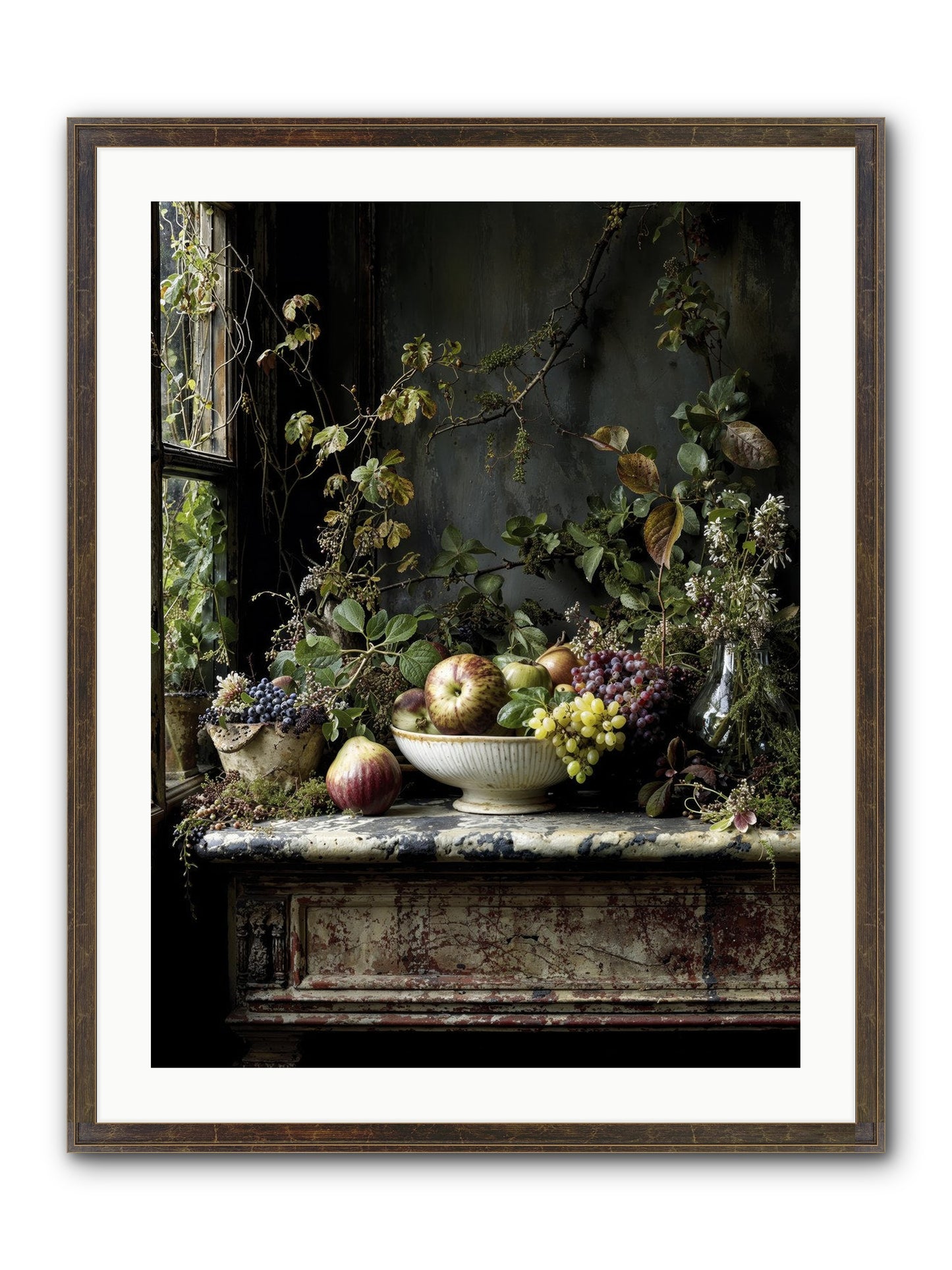 Romance Finds Its Season Framed Print - Slimwoods Black/Gold 24x32