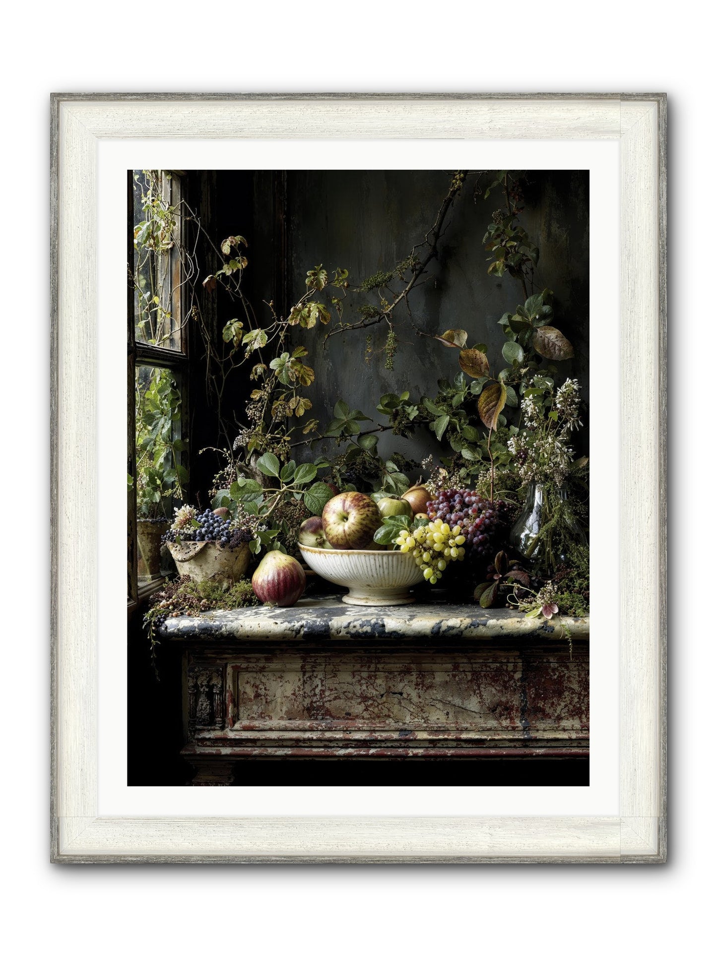 Romance Finds Its Season Framed Print - Driftwood White 30x40