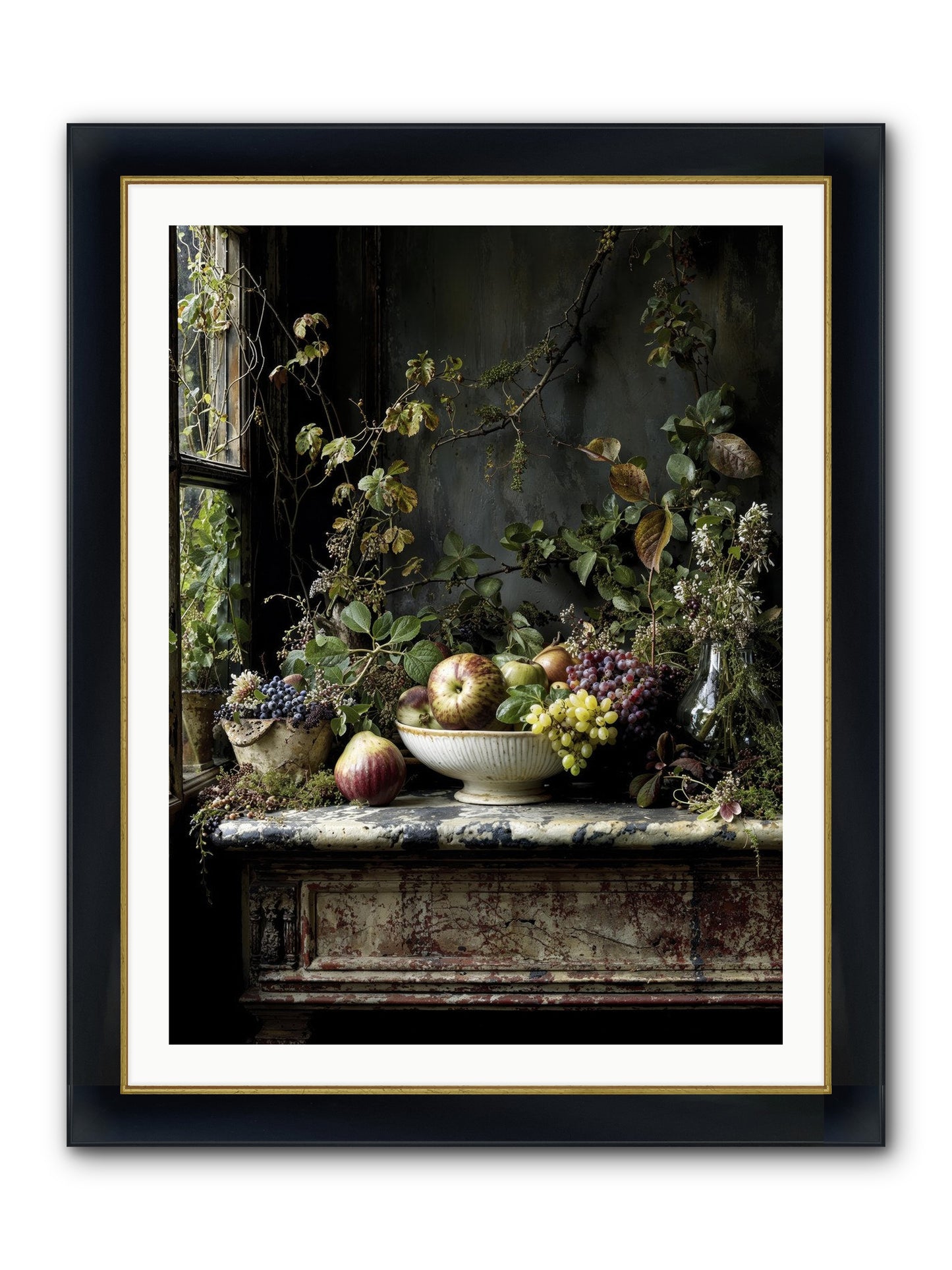 Romance Finds Its Season Framed Print - Wide Black w/Gold 30x40