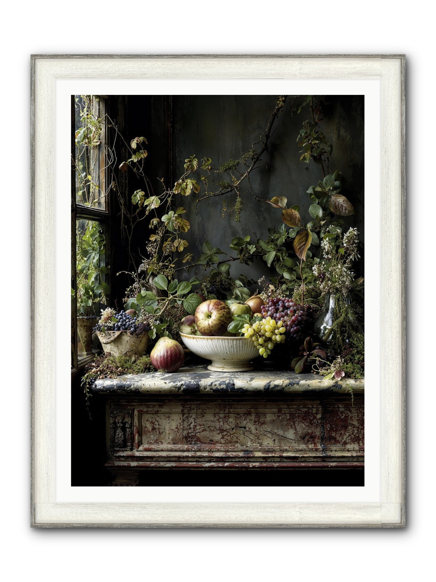 Romance Finds Its Season Framed Print - Driftwood White 36x48