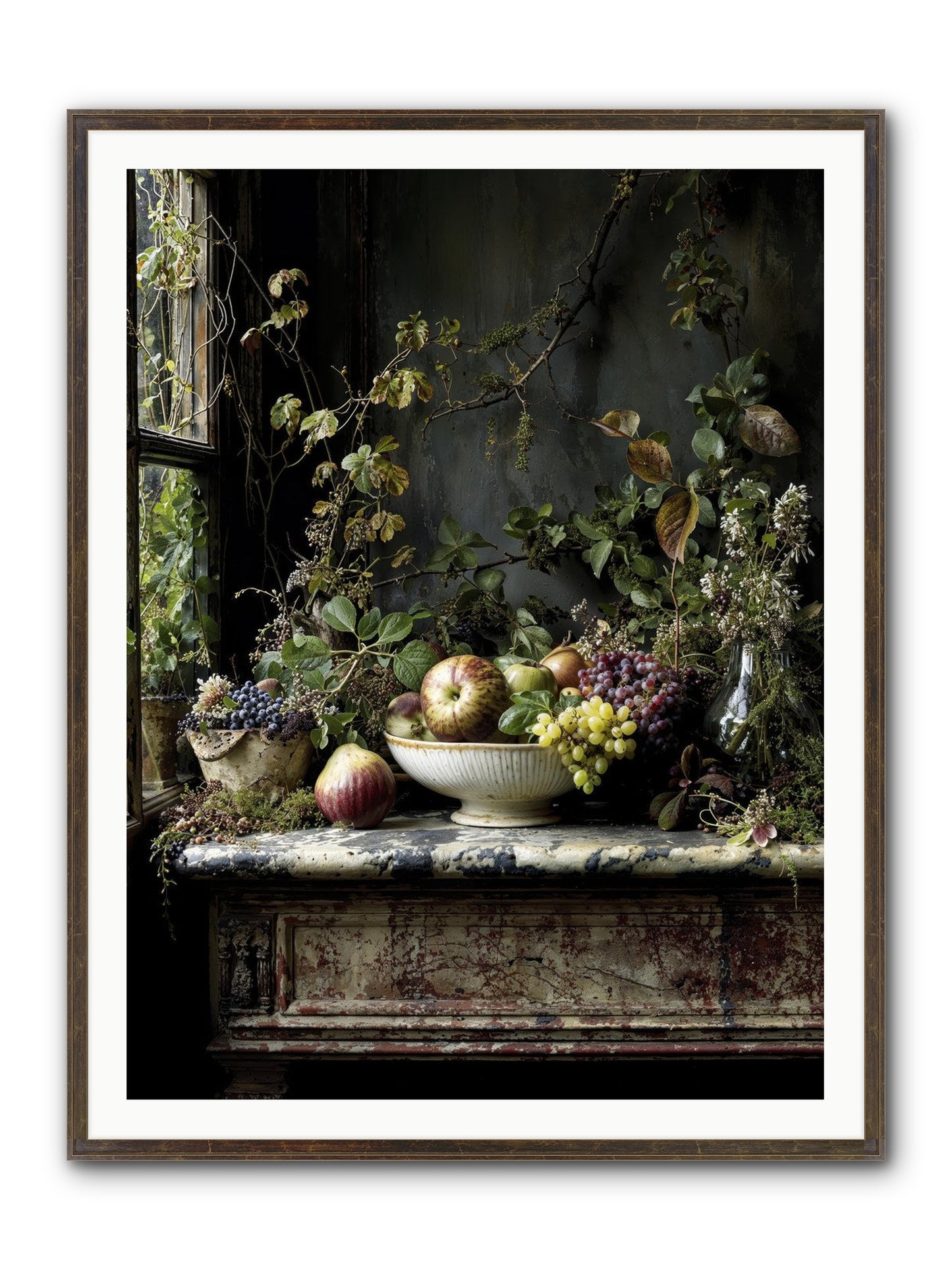 Romance Finds Its Season Framed Print - Slimwoods Black/Gold 36x48