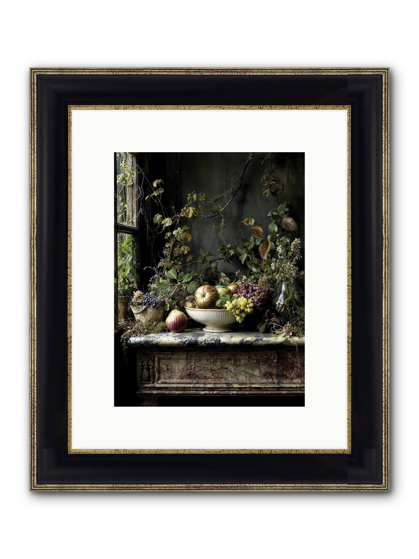 Romance Finds Its Season Framed Print - Black & Gold 9x12