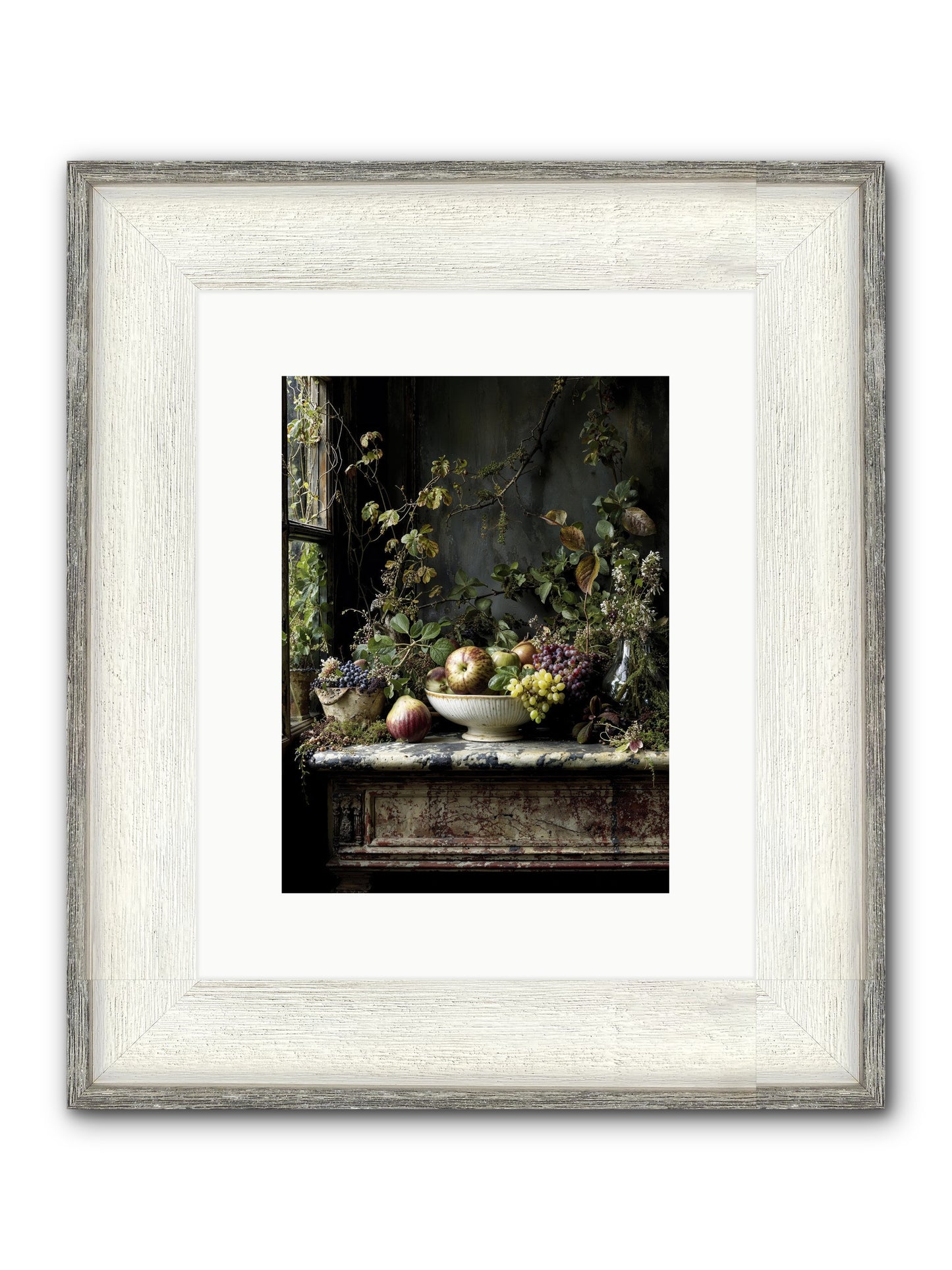 Romance Finds Its Season Framed Print - Driftwood White 9x12