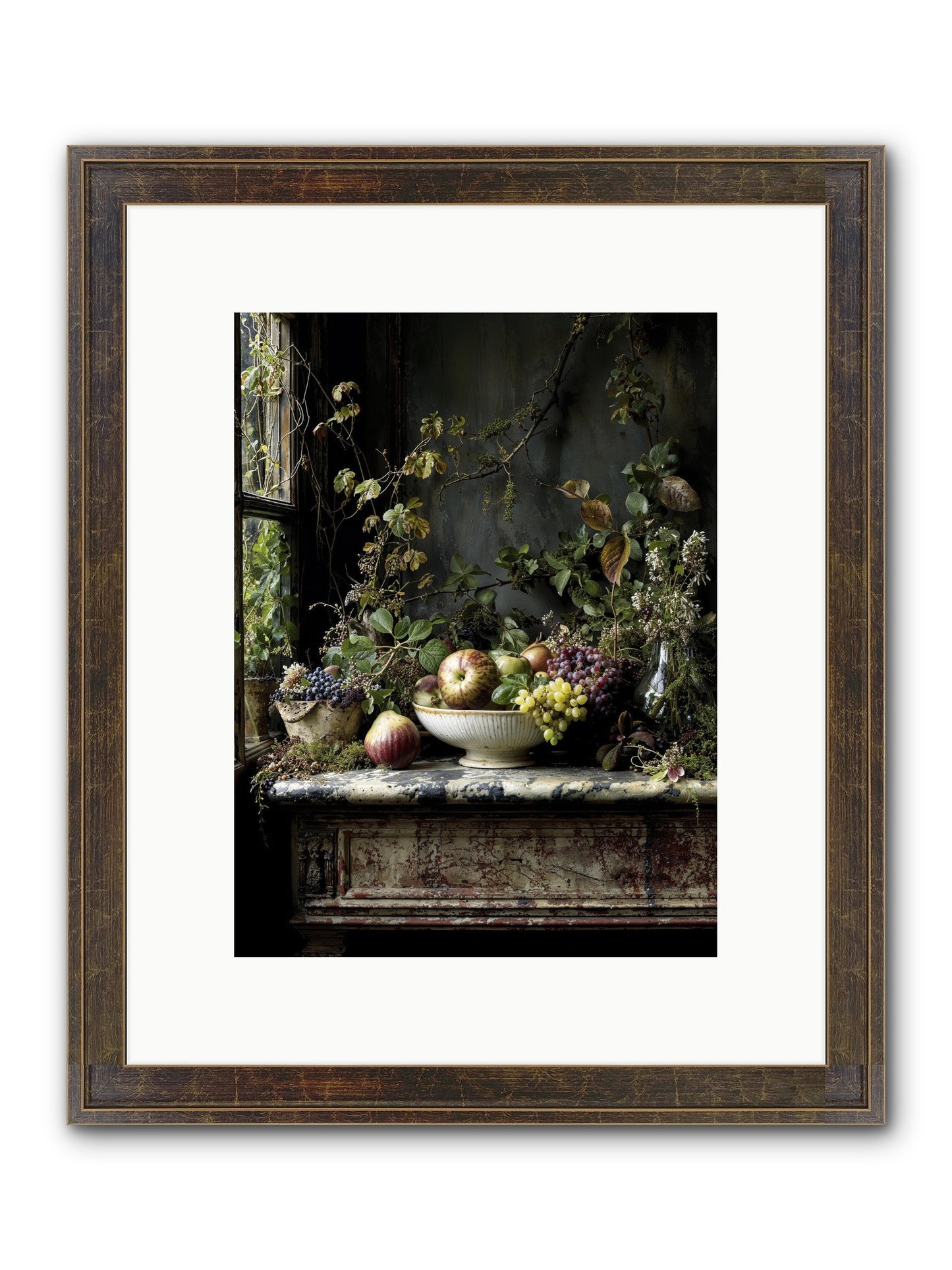 Romance Finds Its Season Framed Print - Slimwoods Black/Gold 9x12