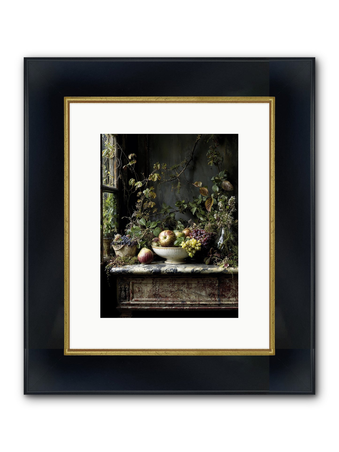 Romance Finds Its Season Framed Print - Wide Black w/Gold 9x12