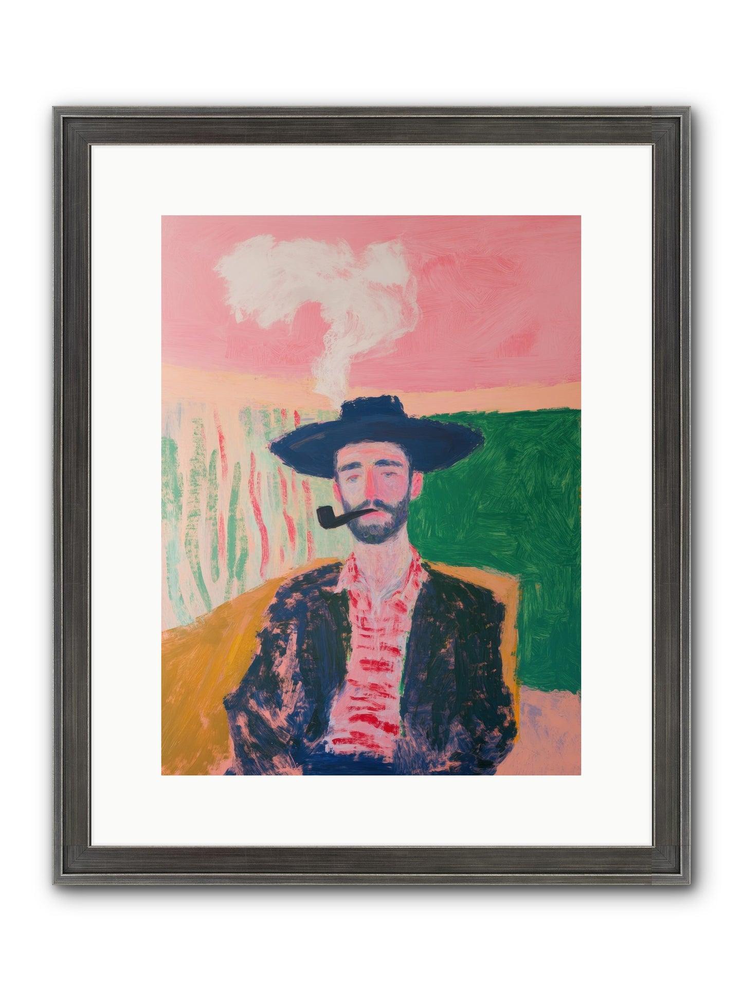 Roping Rebel Framed Print - Slimwoods Black/Silver 12x16