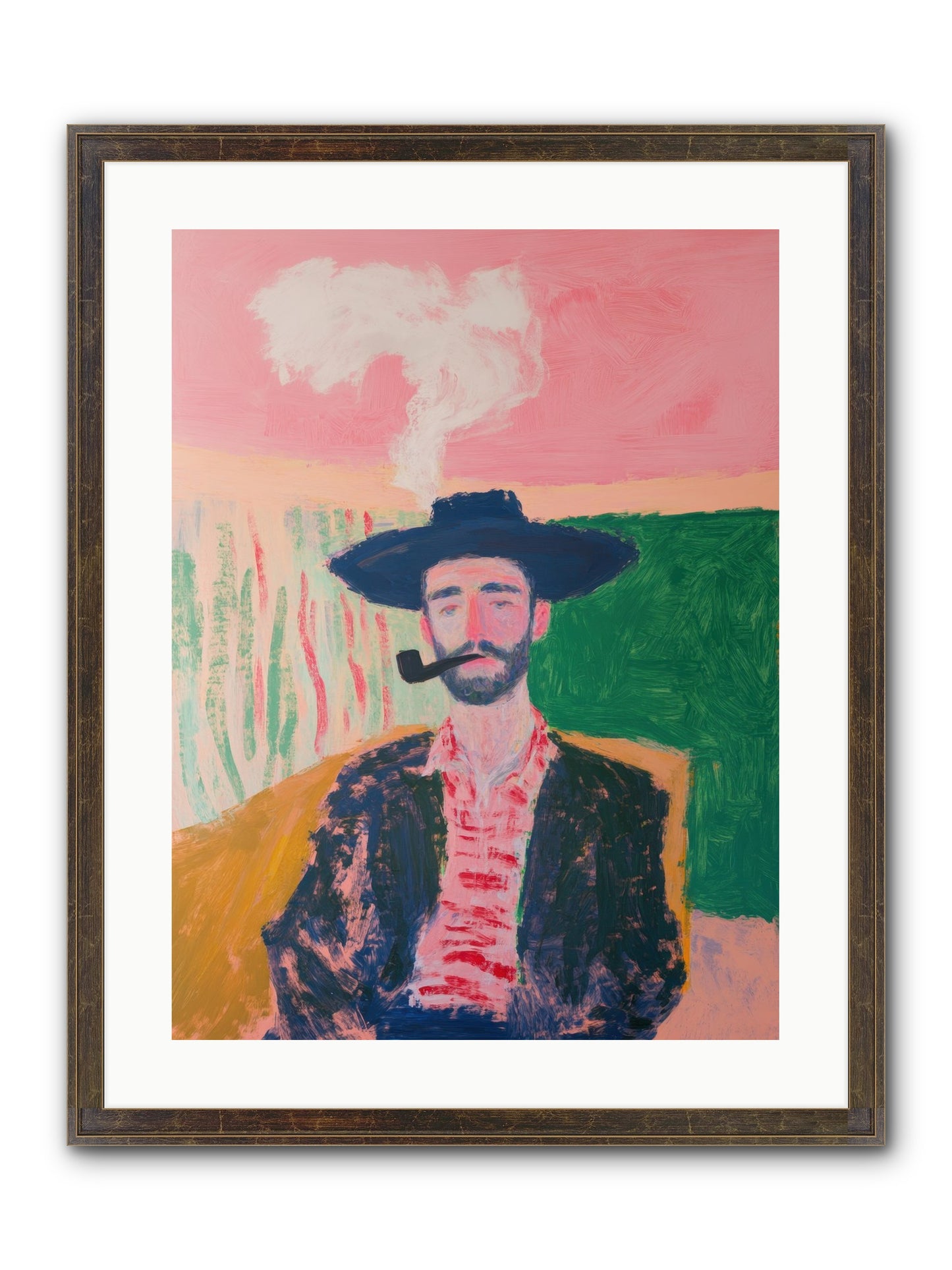 Roping Rebel Framed Print - Slimwoods Black/Gold 18x24
