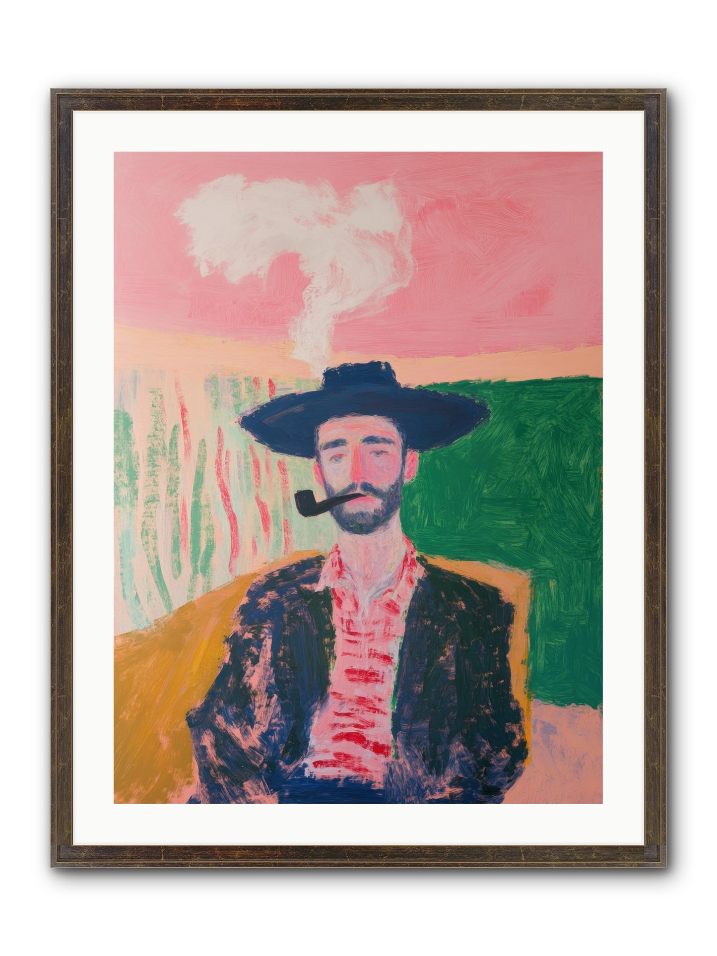 Roping Rebel Framed Print - Slimwoods Black/Gold 24x32
