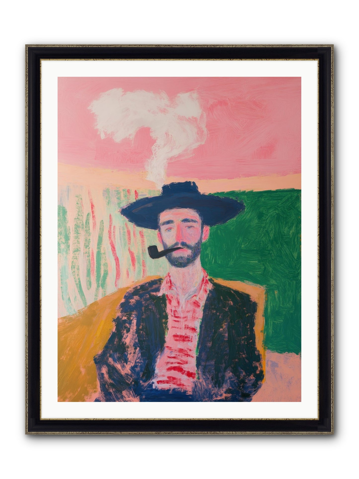 Roping Rebel Framed Print - Black & Gold 30x40