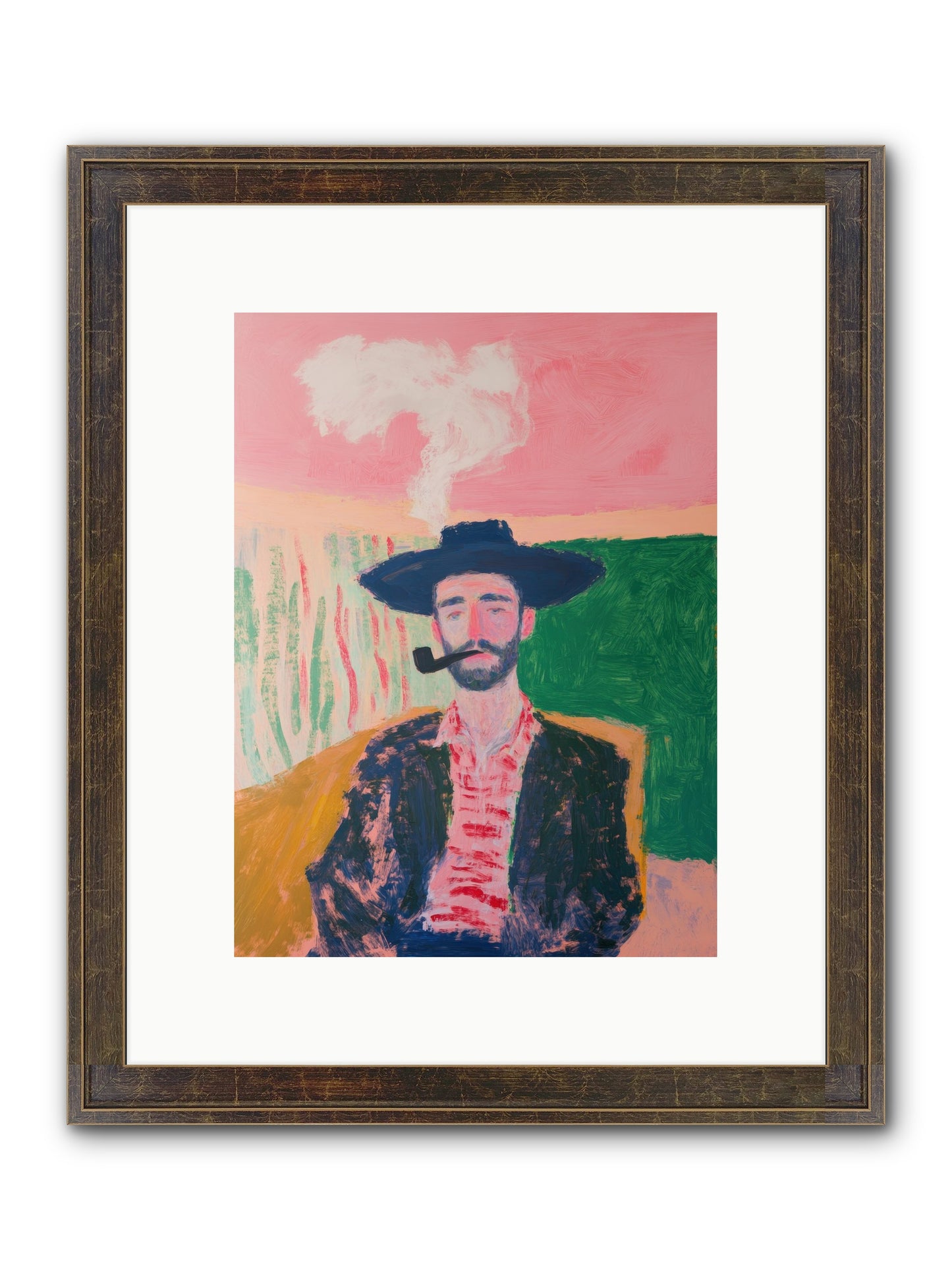 Roping Rebel Framed Print - Slimwoods Black/Gold 9x12