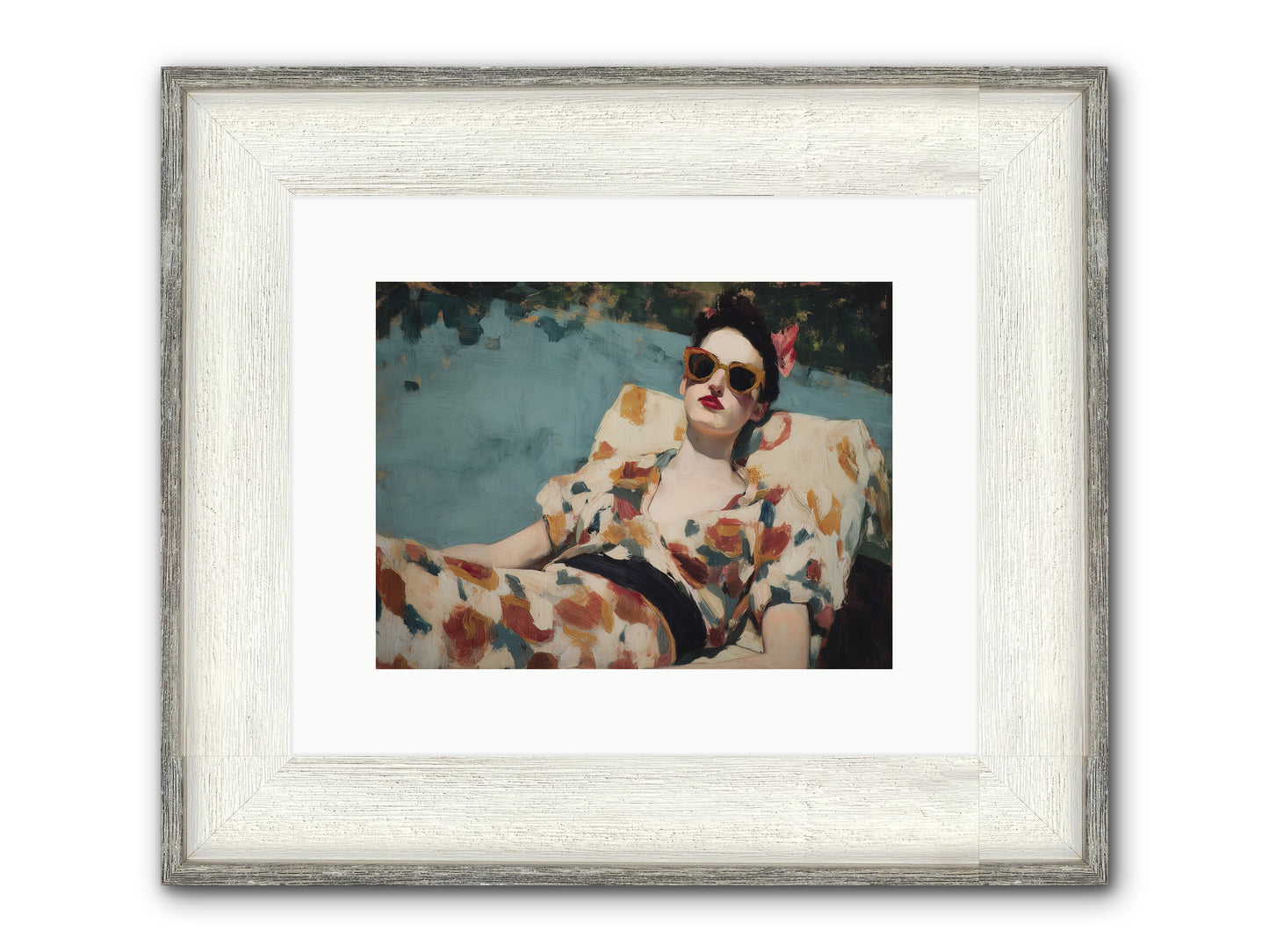 Rose-Colored Life Framed Print - Driftwood White 12x9