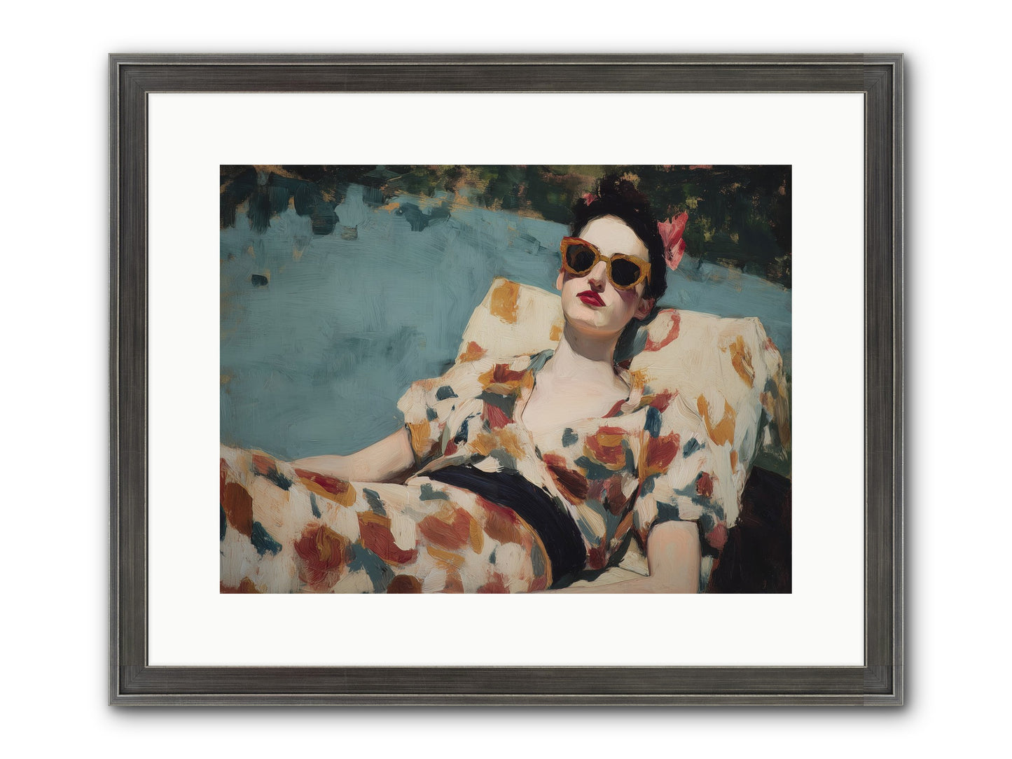 Rose-Colored Life Framed Print - Slimwoods Black/Silver 16x12