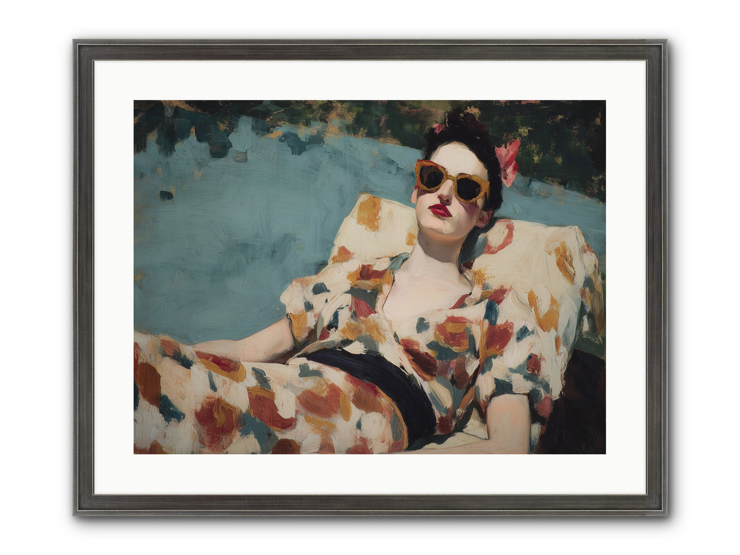 Rose-Colored Life Framed Print - Slimwoods Black/Silver 24x18