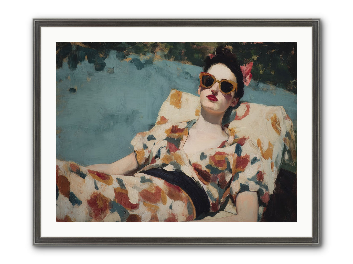 Rose-Colored Life Framed Print - Slimwoods Black/Silver 32x24