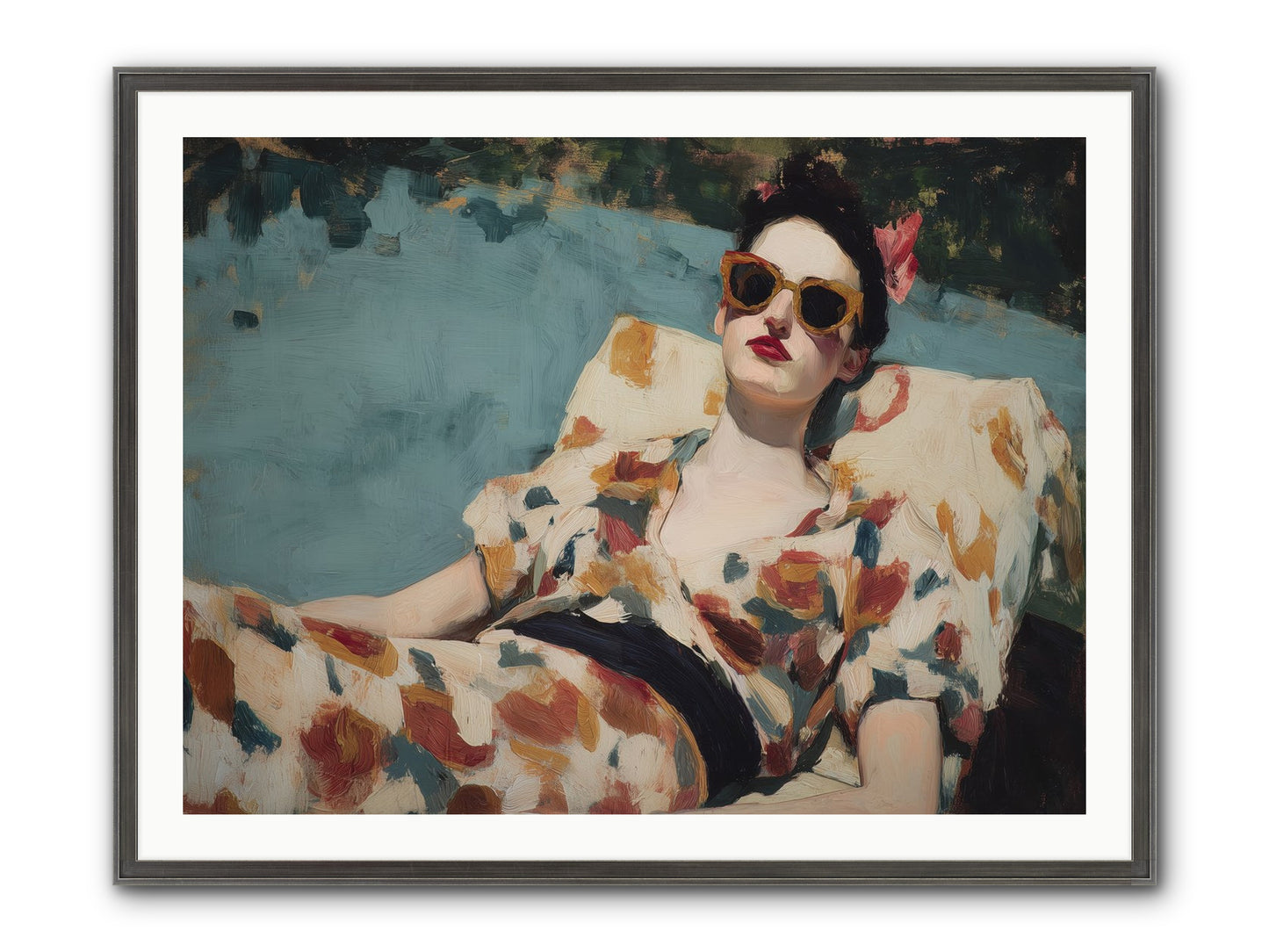 Rose-Colored Life Framed Print - Slimwoods Black/Silver 40x30