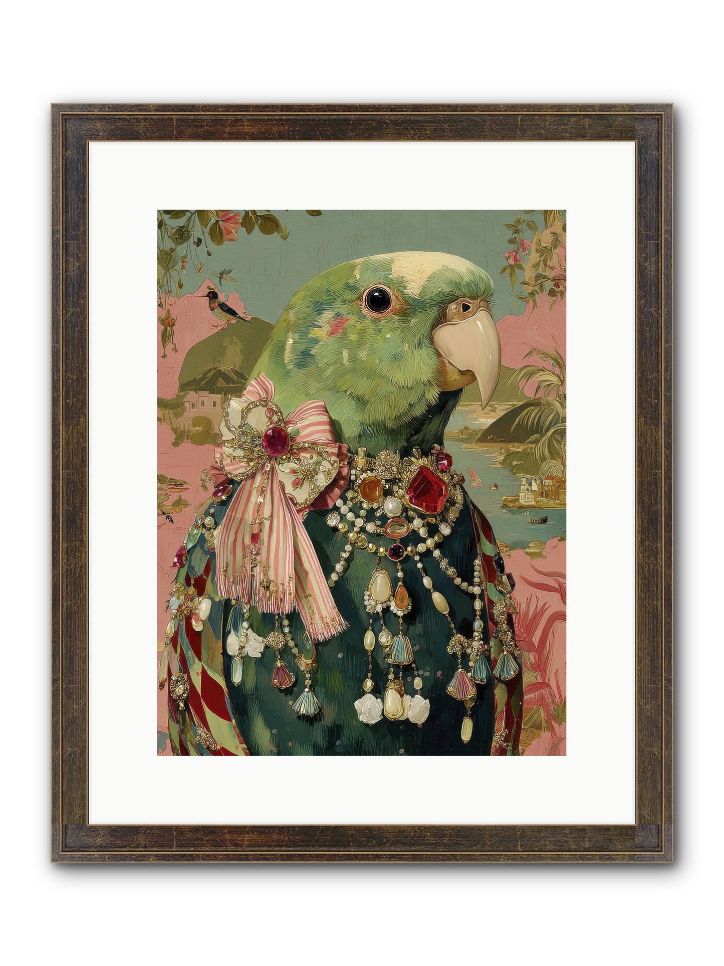 Rose Petals Before The Curtain Framed Print - Slimwoods Black/Gold 12x16