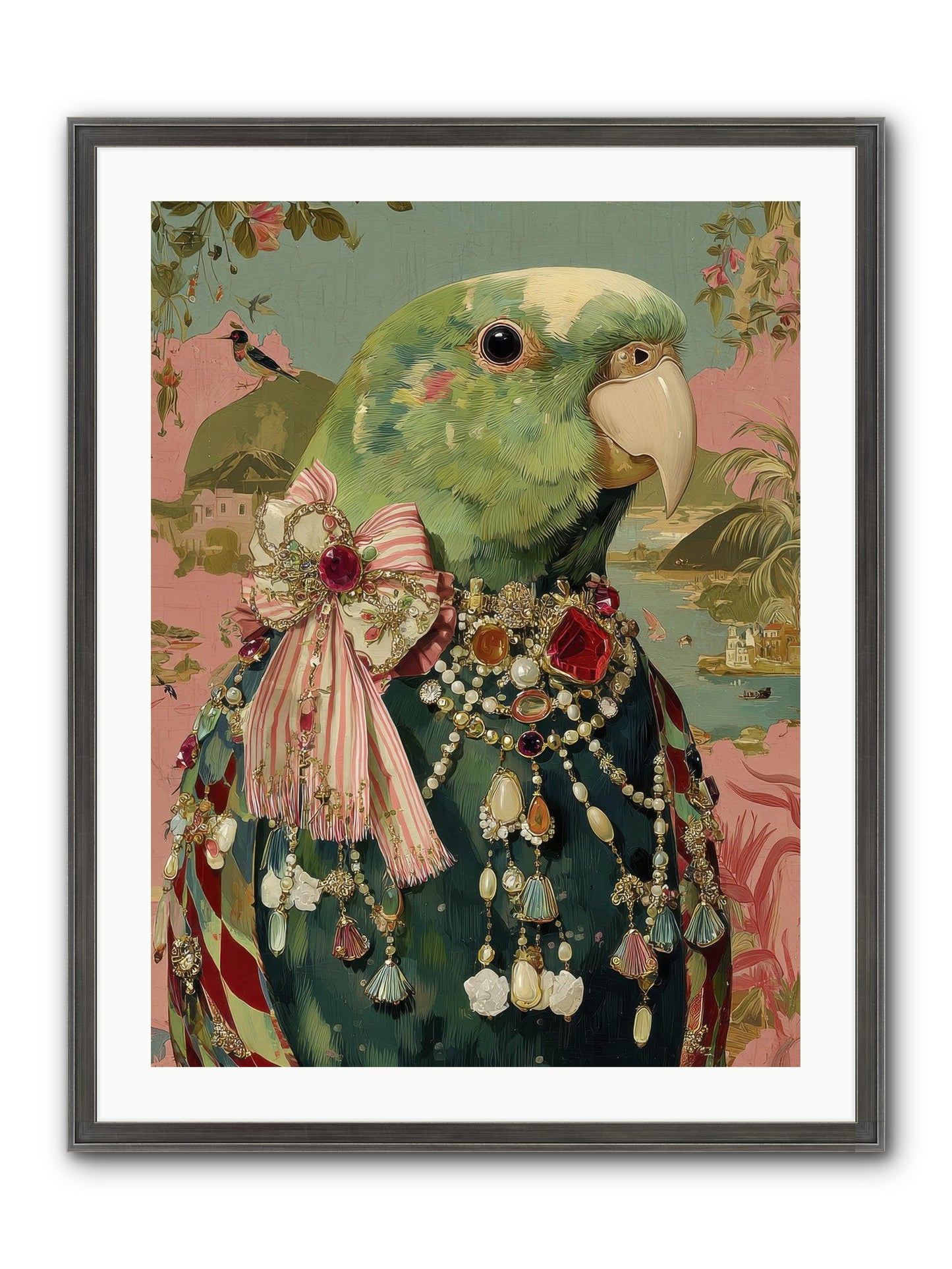 Rose Petals Before The Curtain Framed Print - Slimwoods Black/Silver 24x32