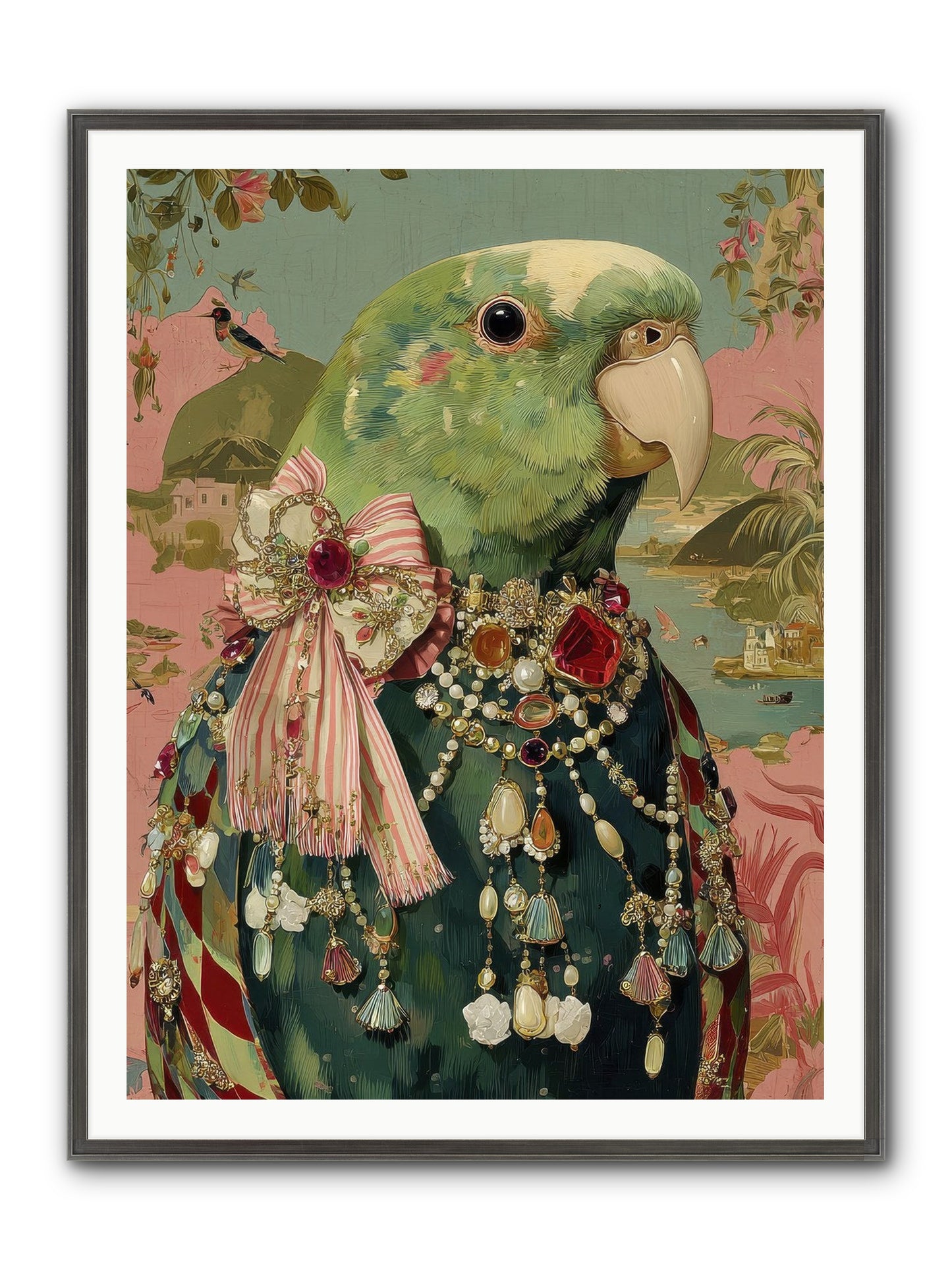 Rose Petals Before The Curtain Framed Print - Slimwoods Black/Silver 36x48