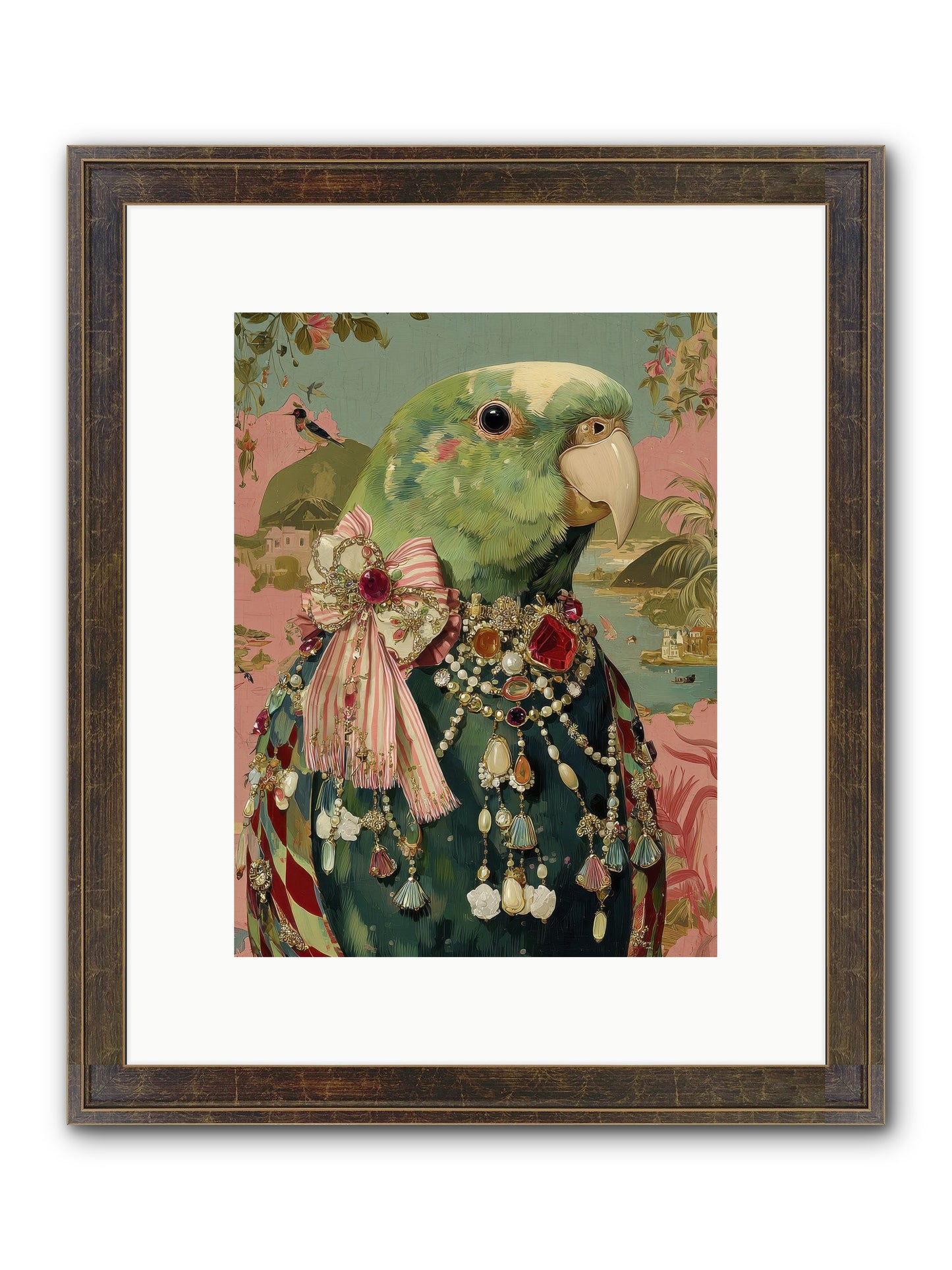Rose Petals Before The Curtain Framed Print - Slimwoods Black/Gold 9x12