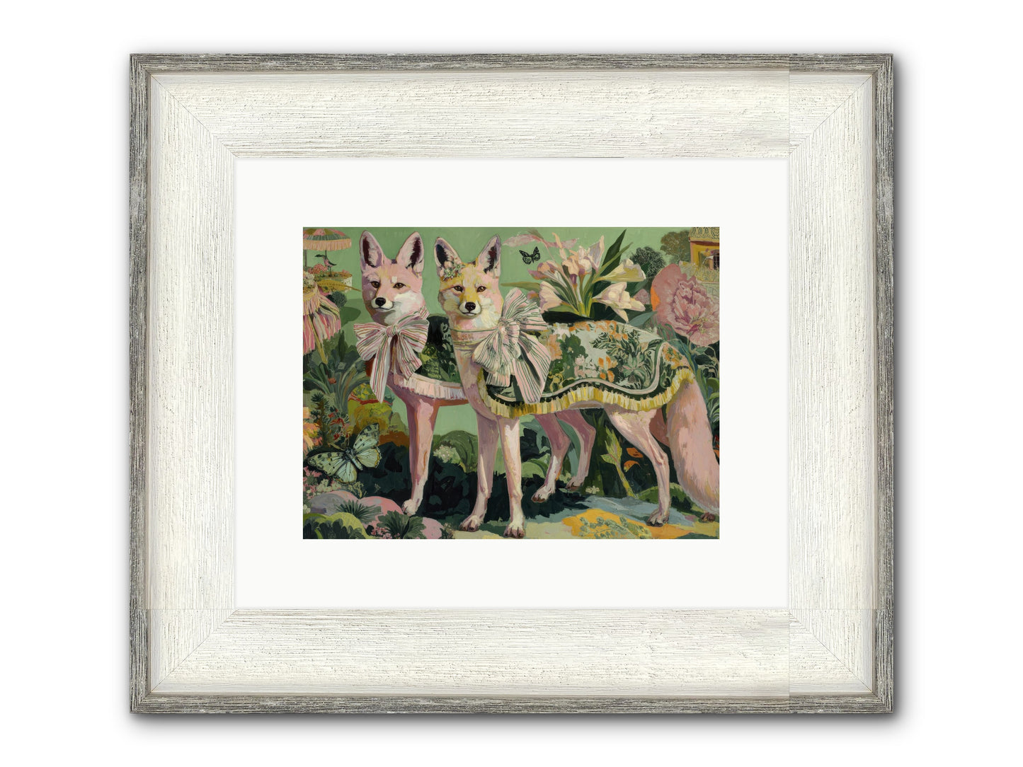 Rose Whisper No.1 Framed Print - Driftwood White 12x9