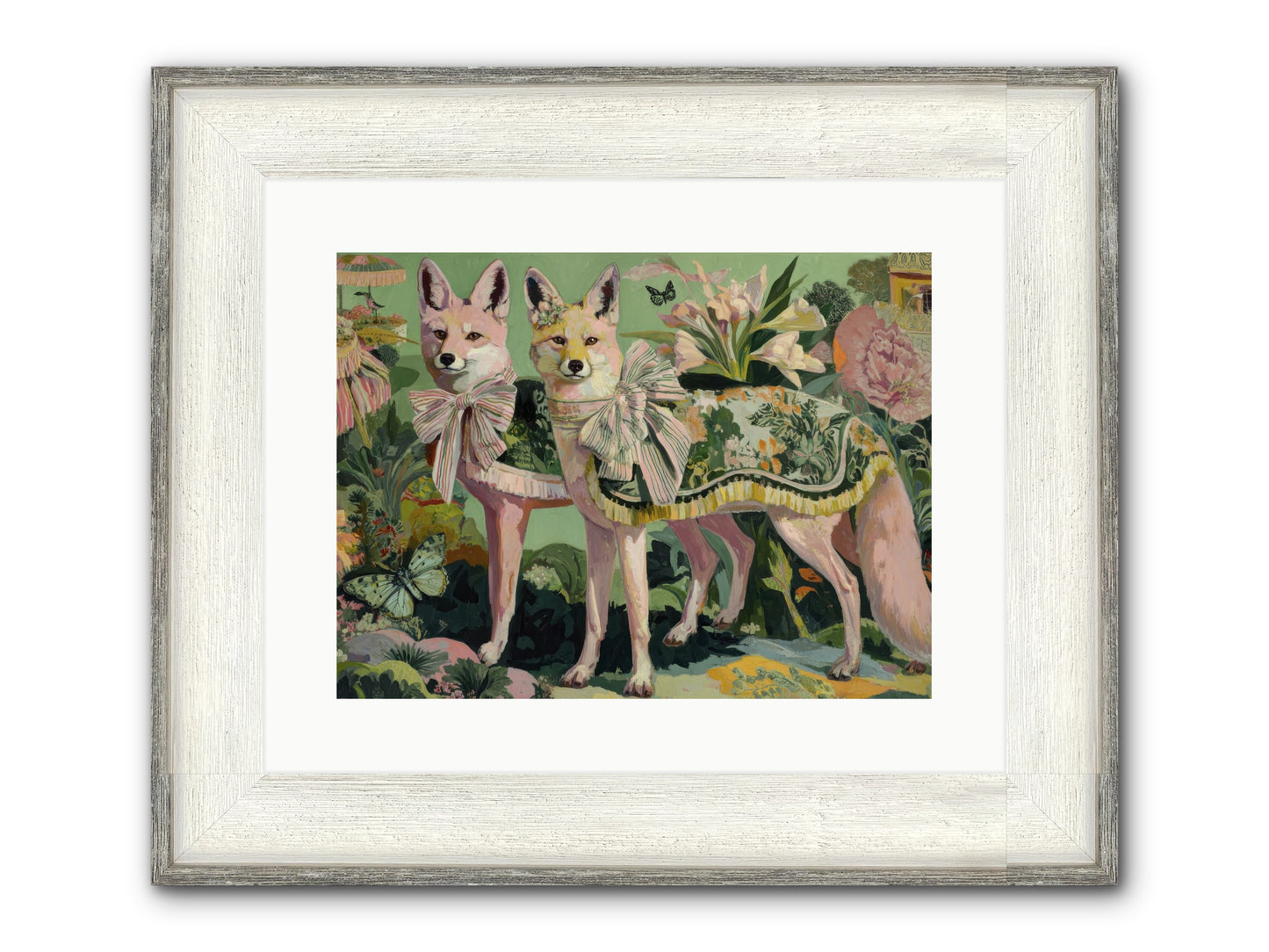 Rose Whisper No.1 Framed Print - Driftwood White 16x12