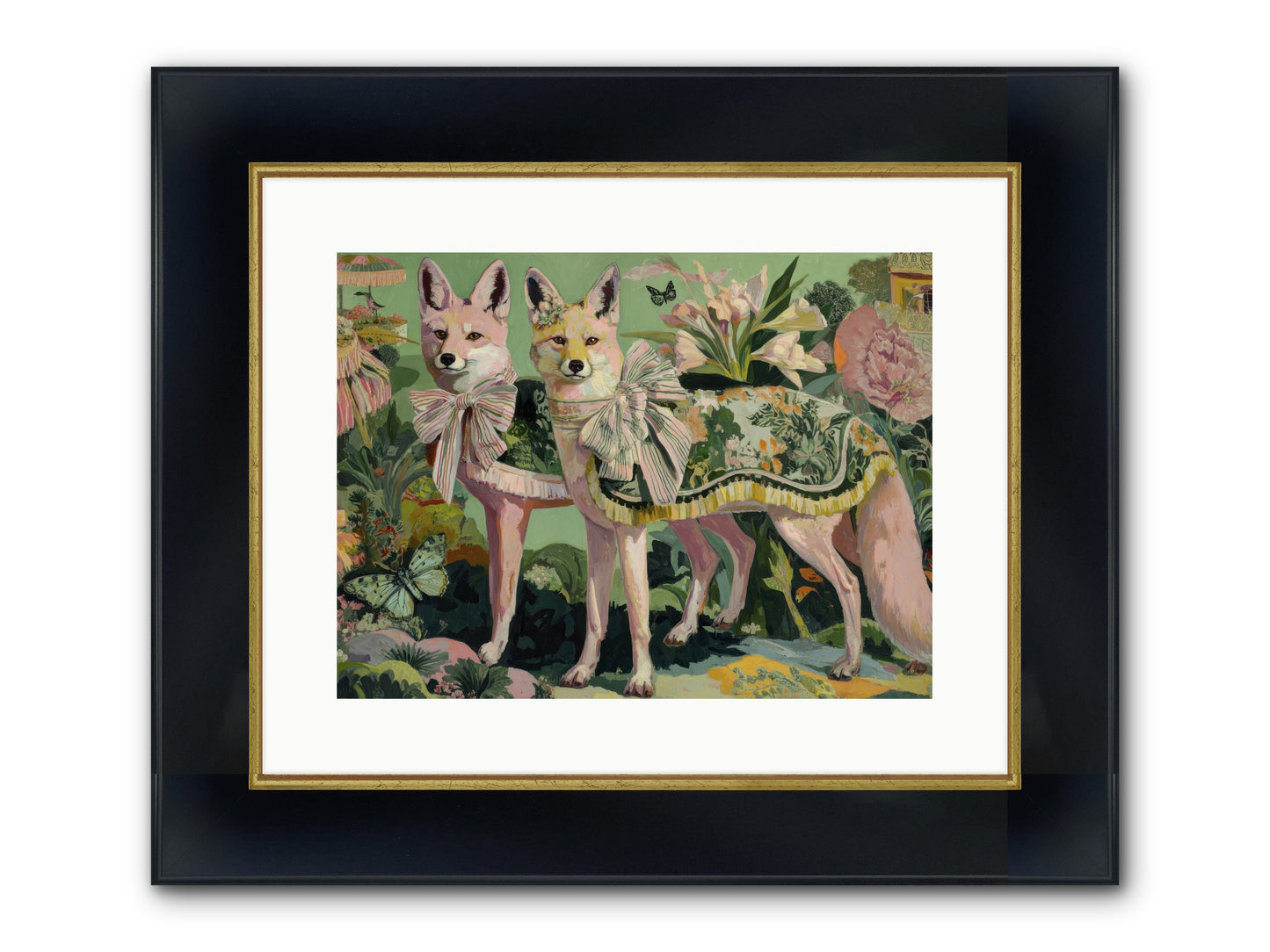 Rose Whisper No.1 Framed Print - Wide Black w/Gold 16x12